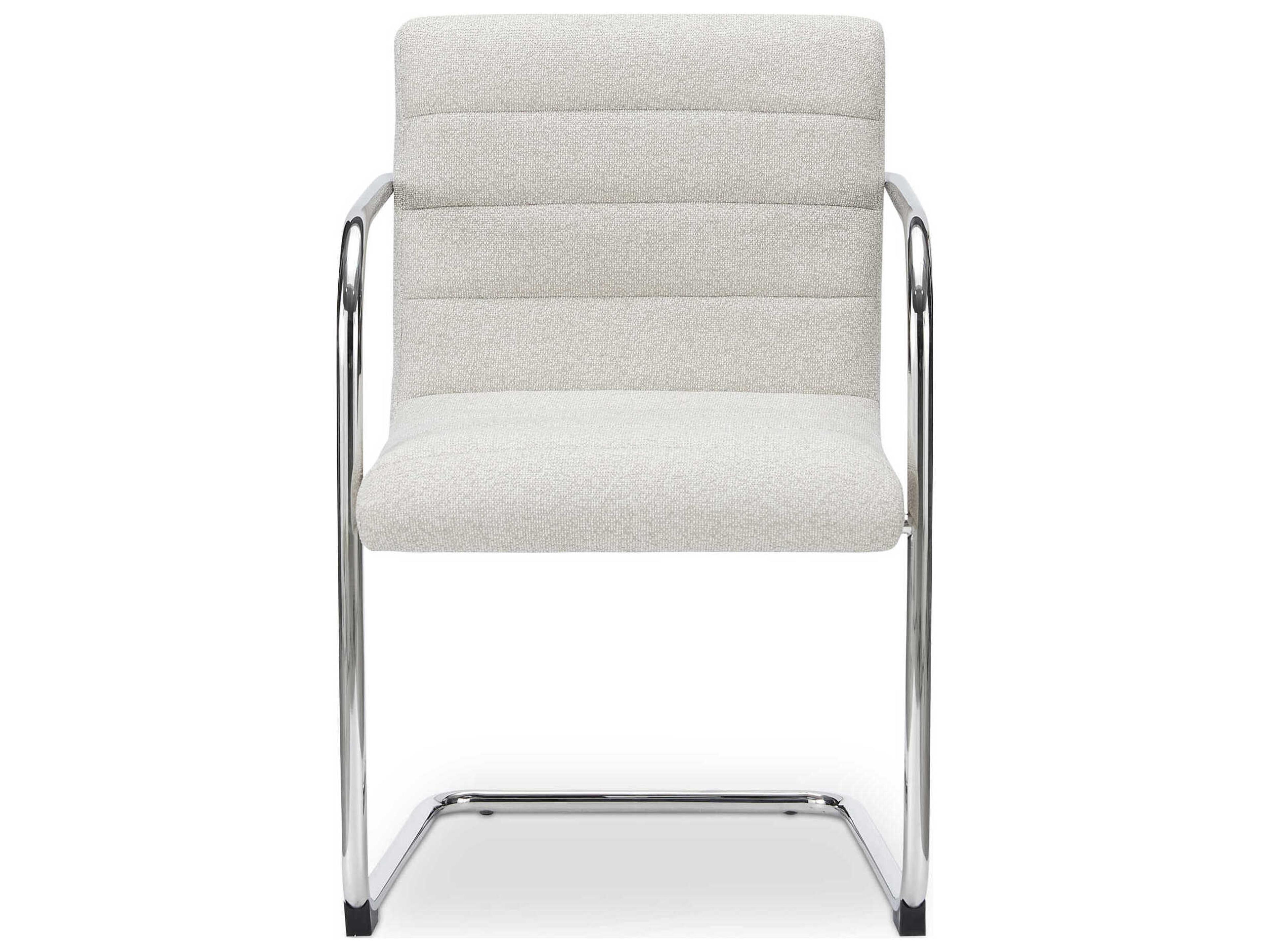 Moe's Home Pedro Plywood Beige Upholstered Arm Dining Chair Set of 2