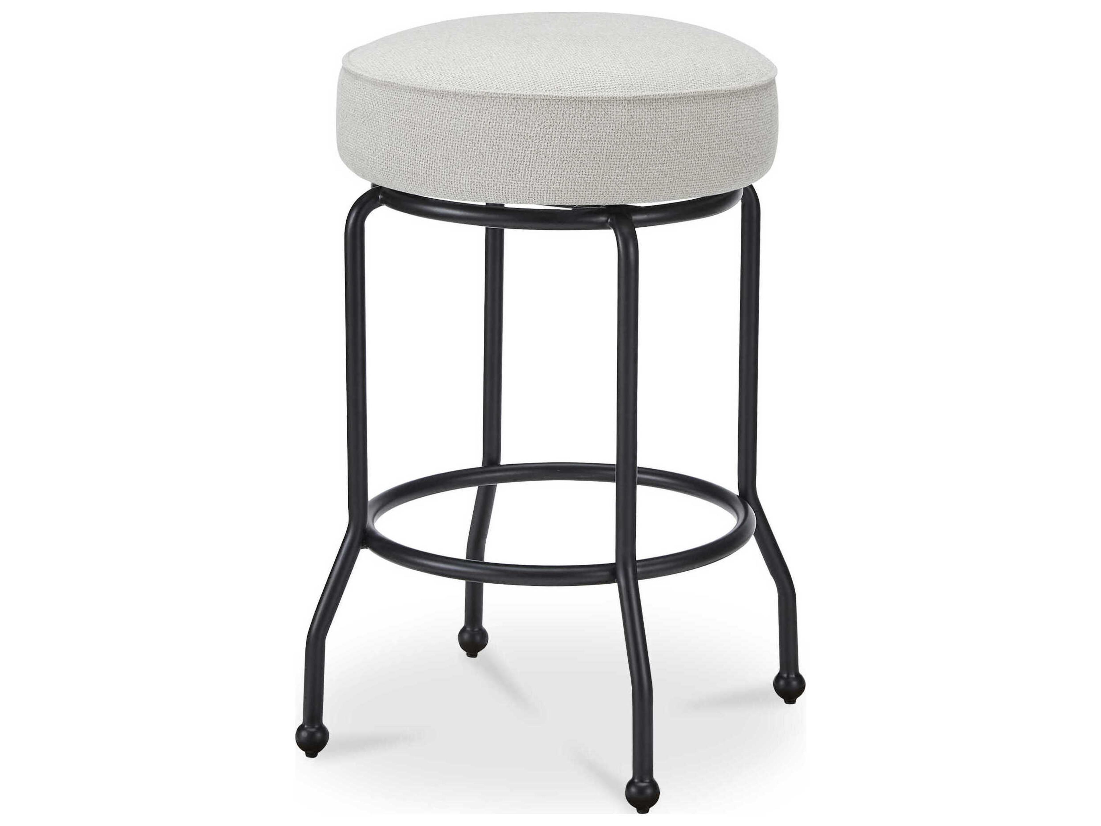 Kelsey Beige Upholstered Swivel Plywood Counter Stool