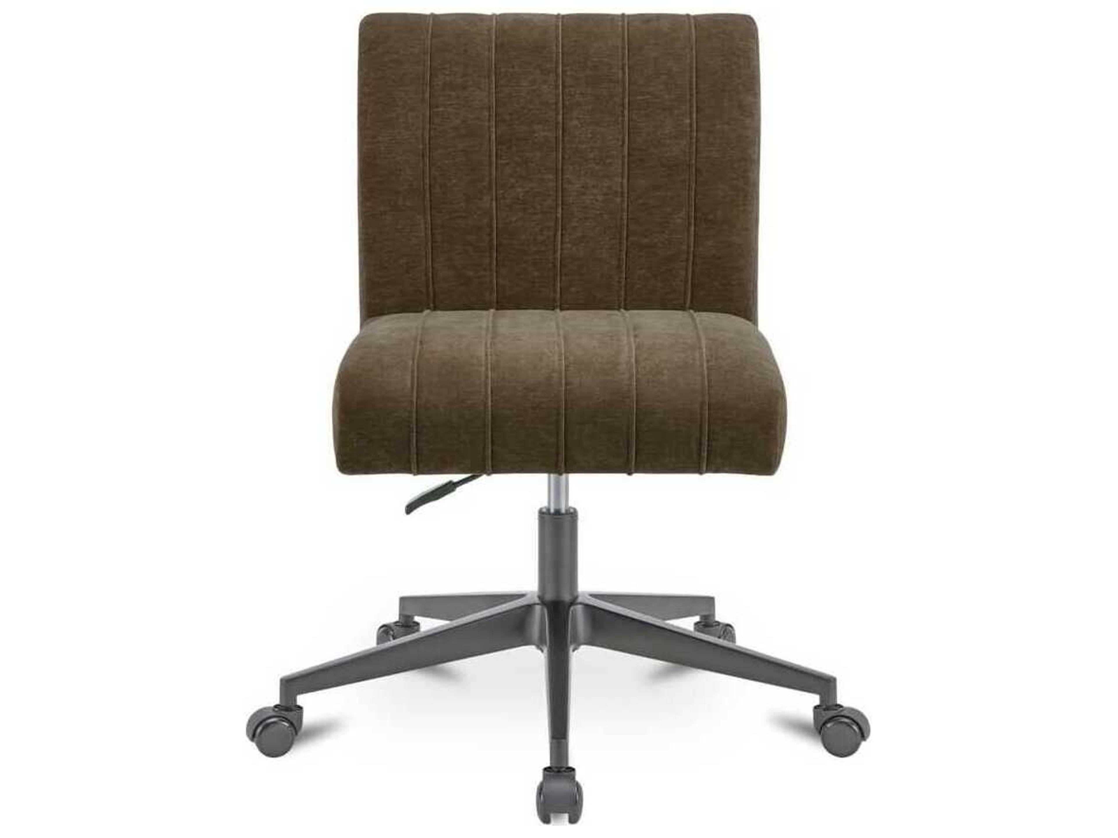 Moe's Home Sally Green Upholstered Adjustable Swivel Computer Office Chair