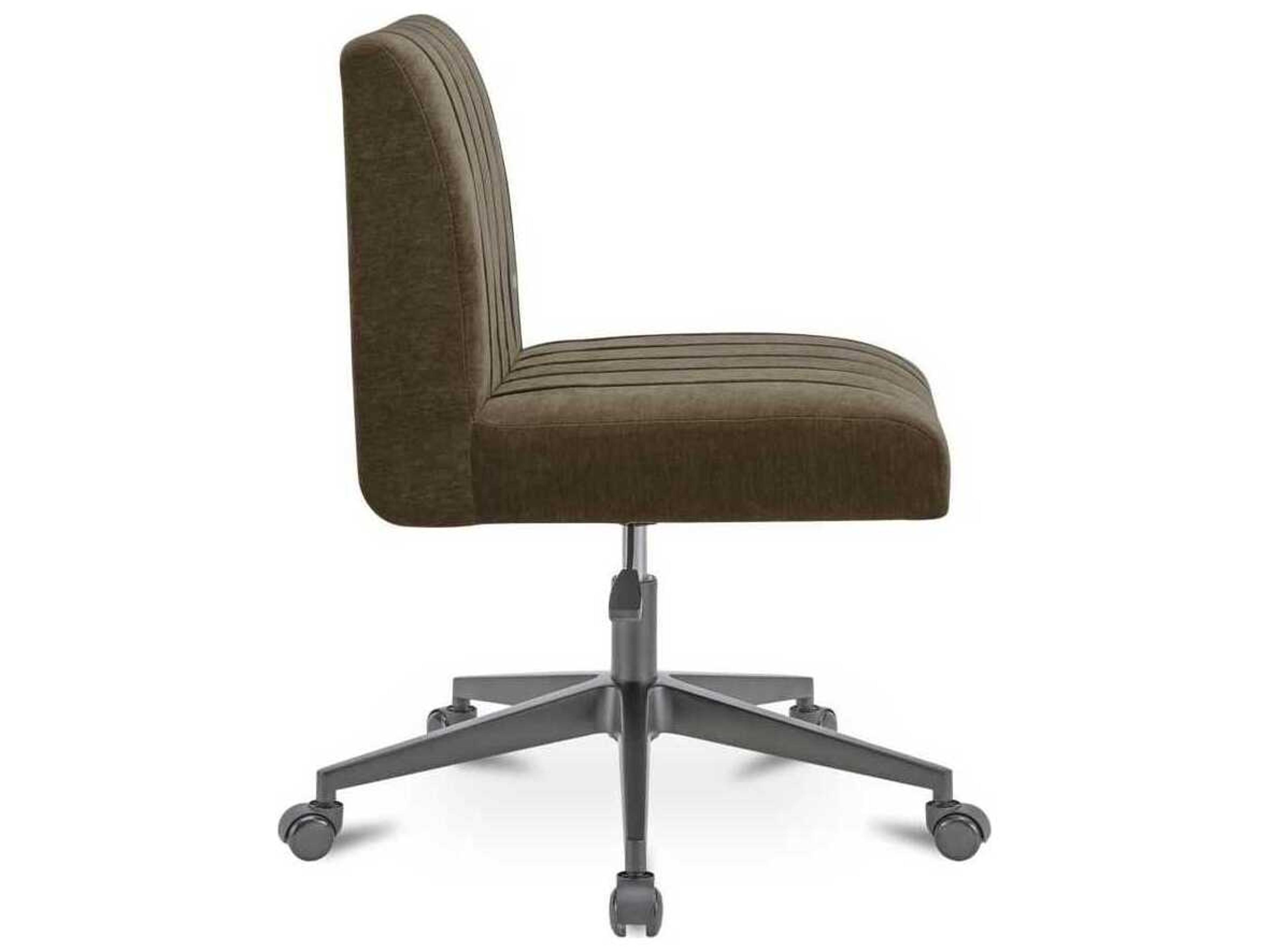 Moe's Home Sally Green Upholstered Adjustable Swivel Computer Office Chair