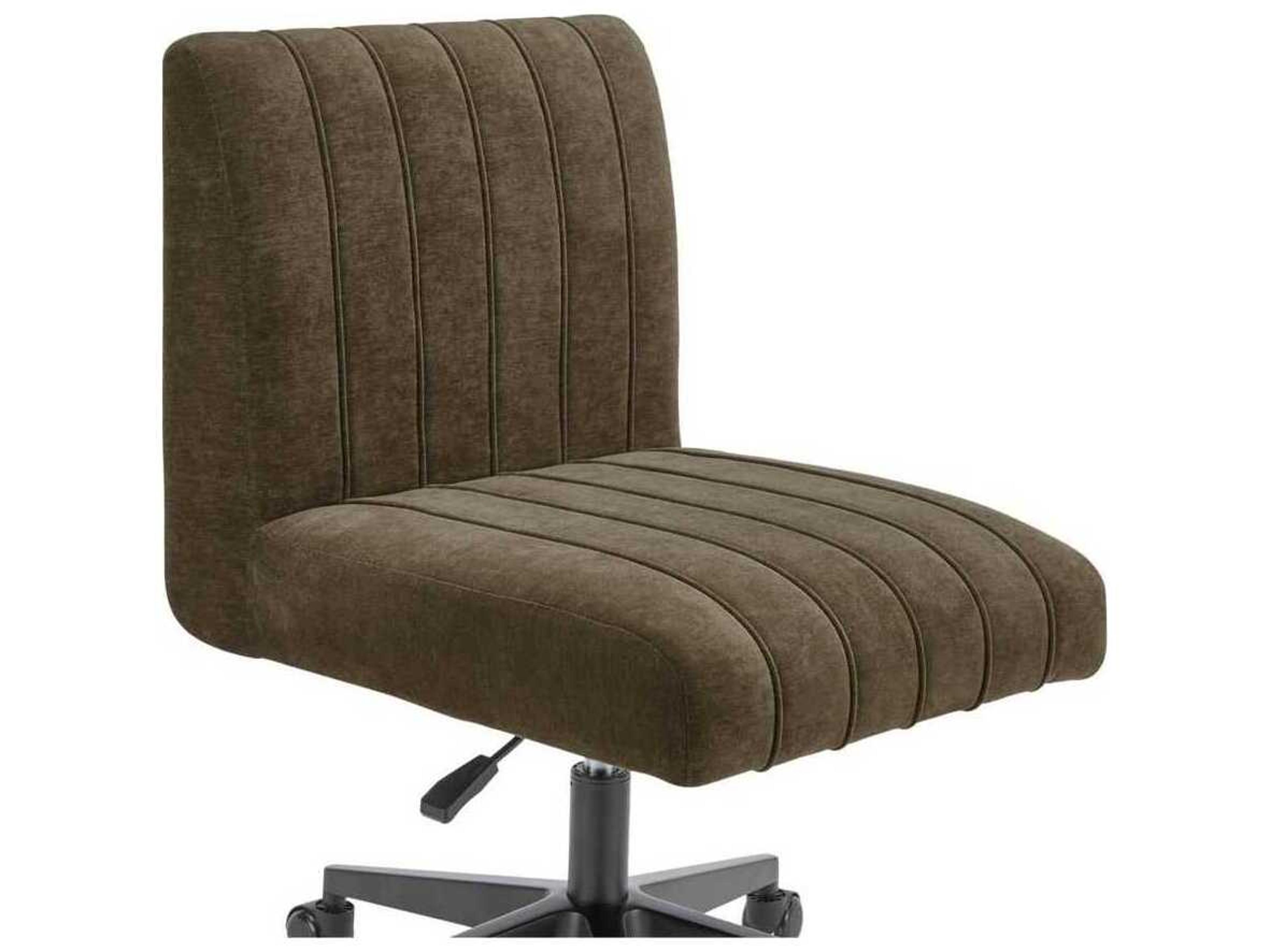 Moe's Home Sally Green Upholstered Adjustable Swivel Computer Office Chair