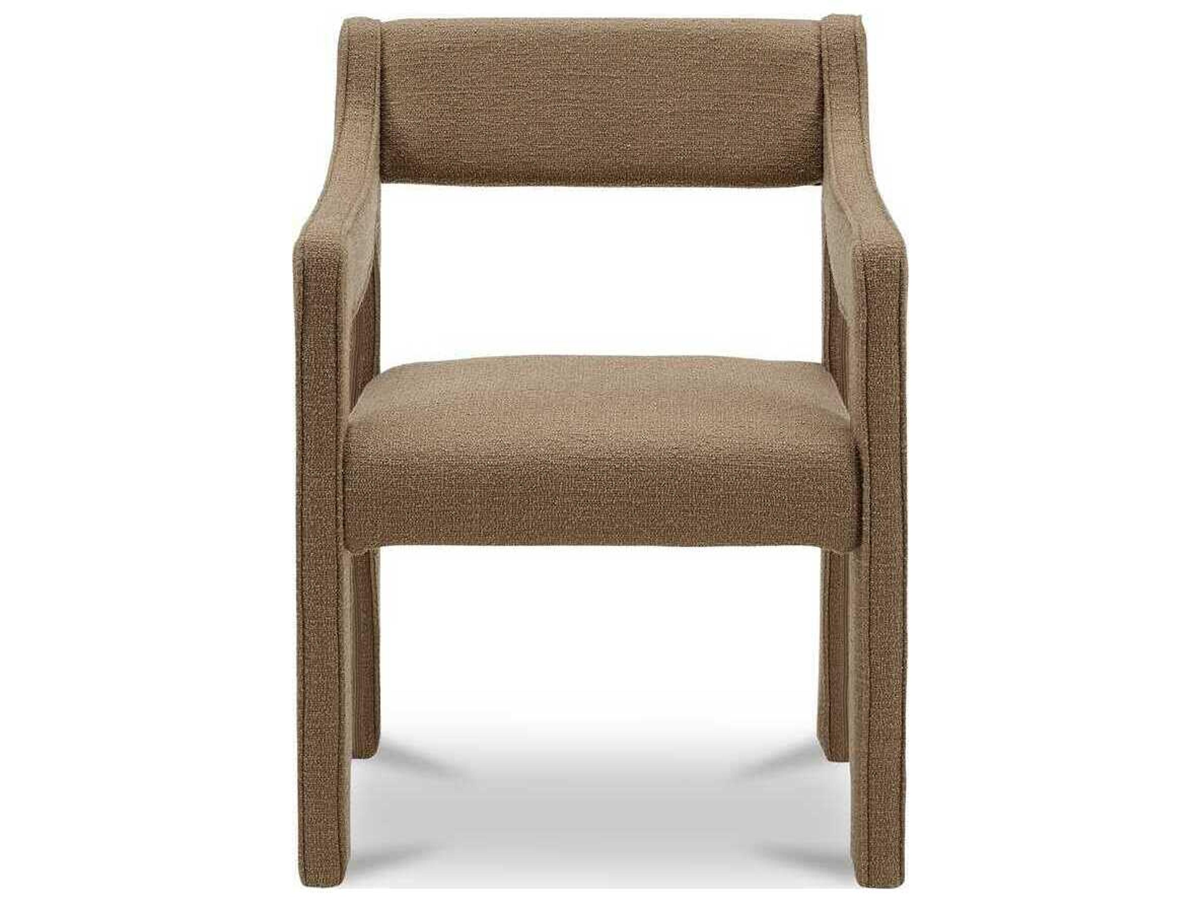 Moe's Home Elise Plywood Brown Upholstered Arm Dining Chair