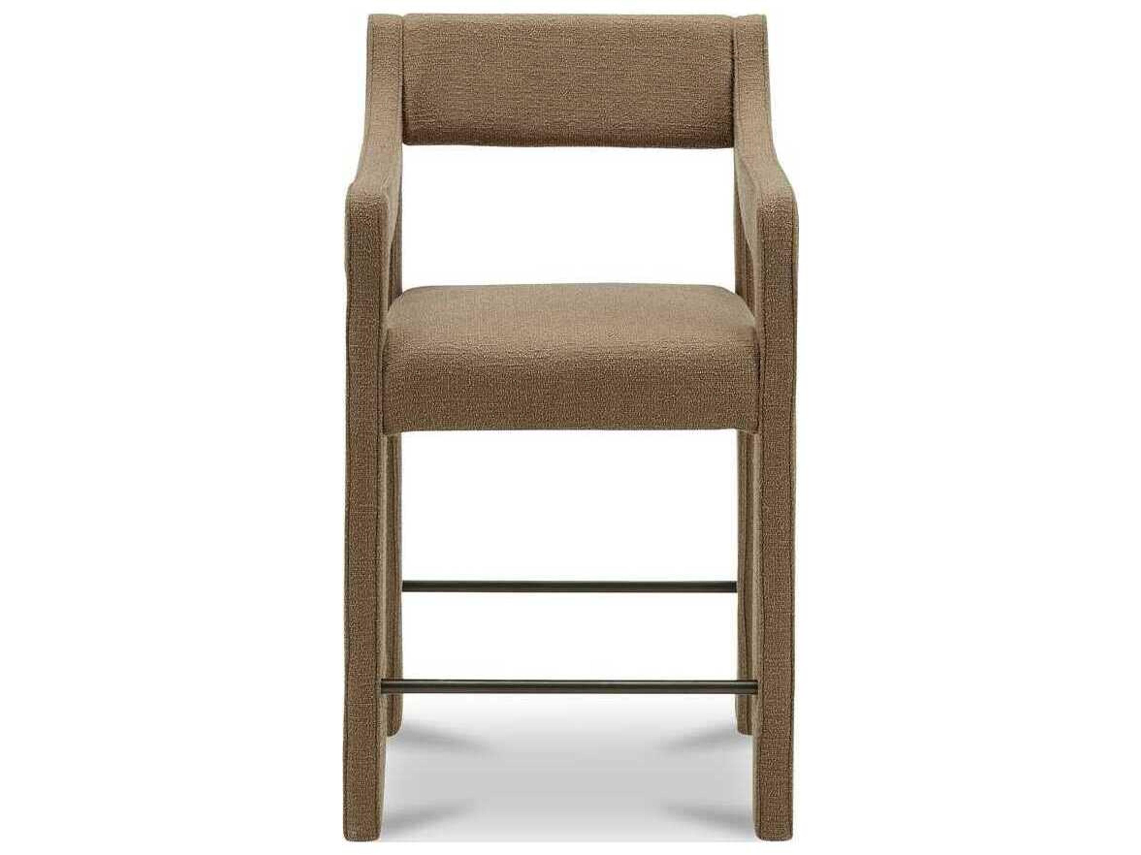 Moe's Home Elise Brown Upholstered Solid Wood Counter Stool