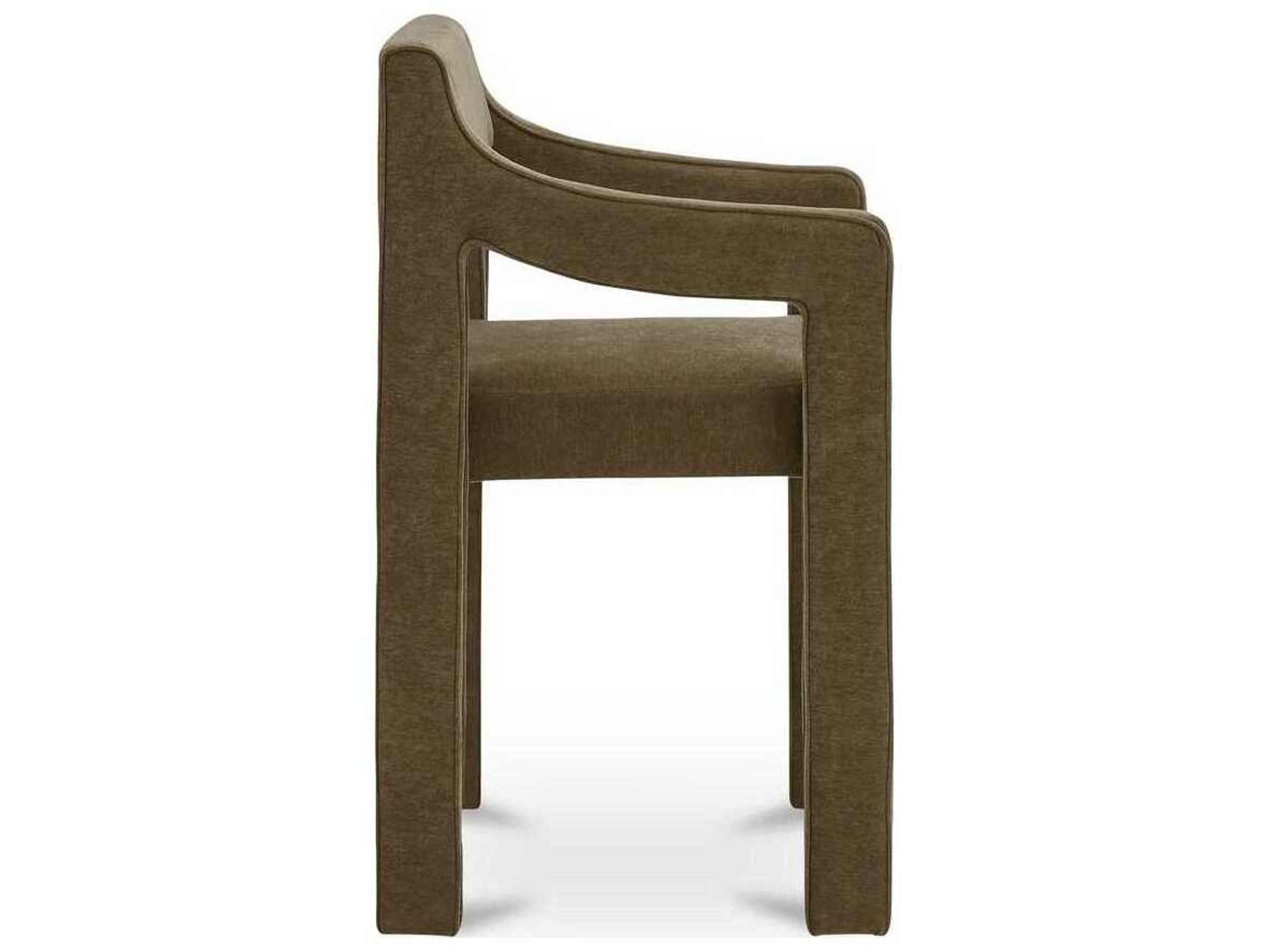 Moe's Home Elise Green Upholstered Solid Wood Counter Stool