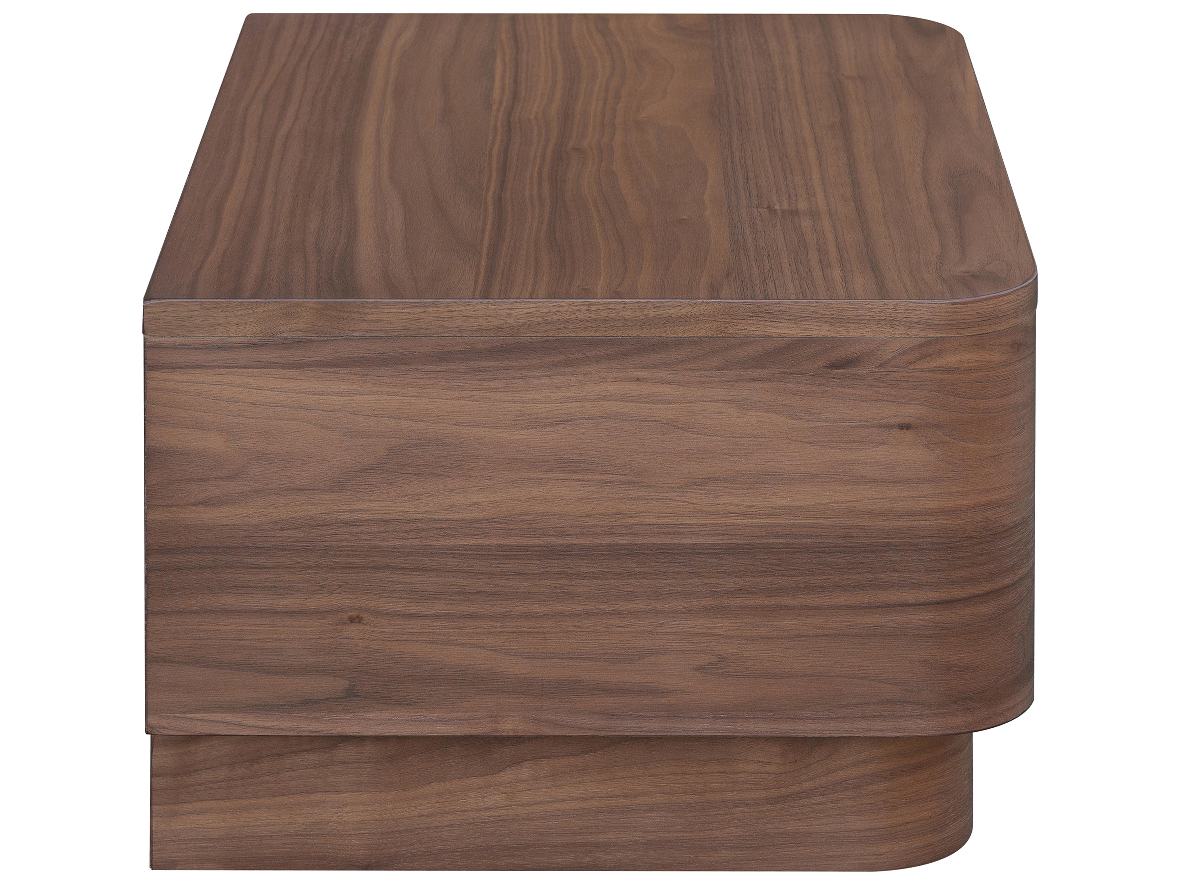 Moe's Home Round Off 1-Drawer Rubberwood Nightstand