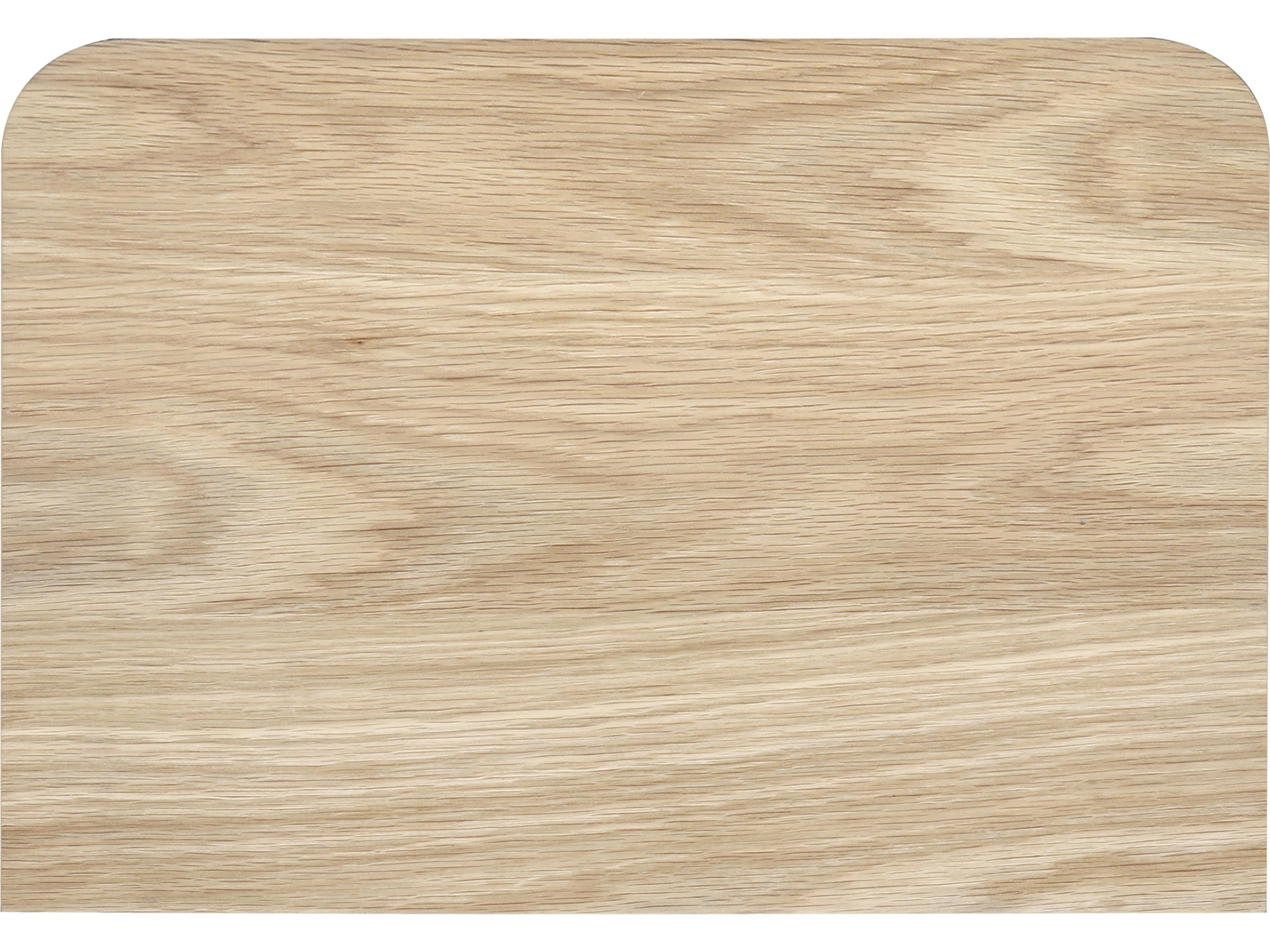 Moe's Home Round Off 1-Drawer Brown Oak Wood Nightstand