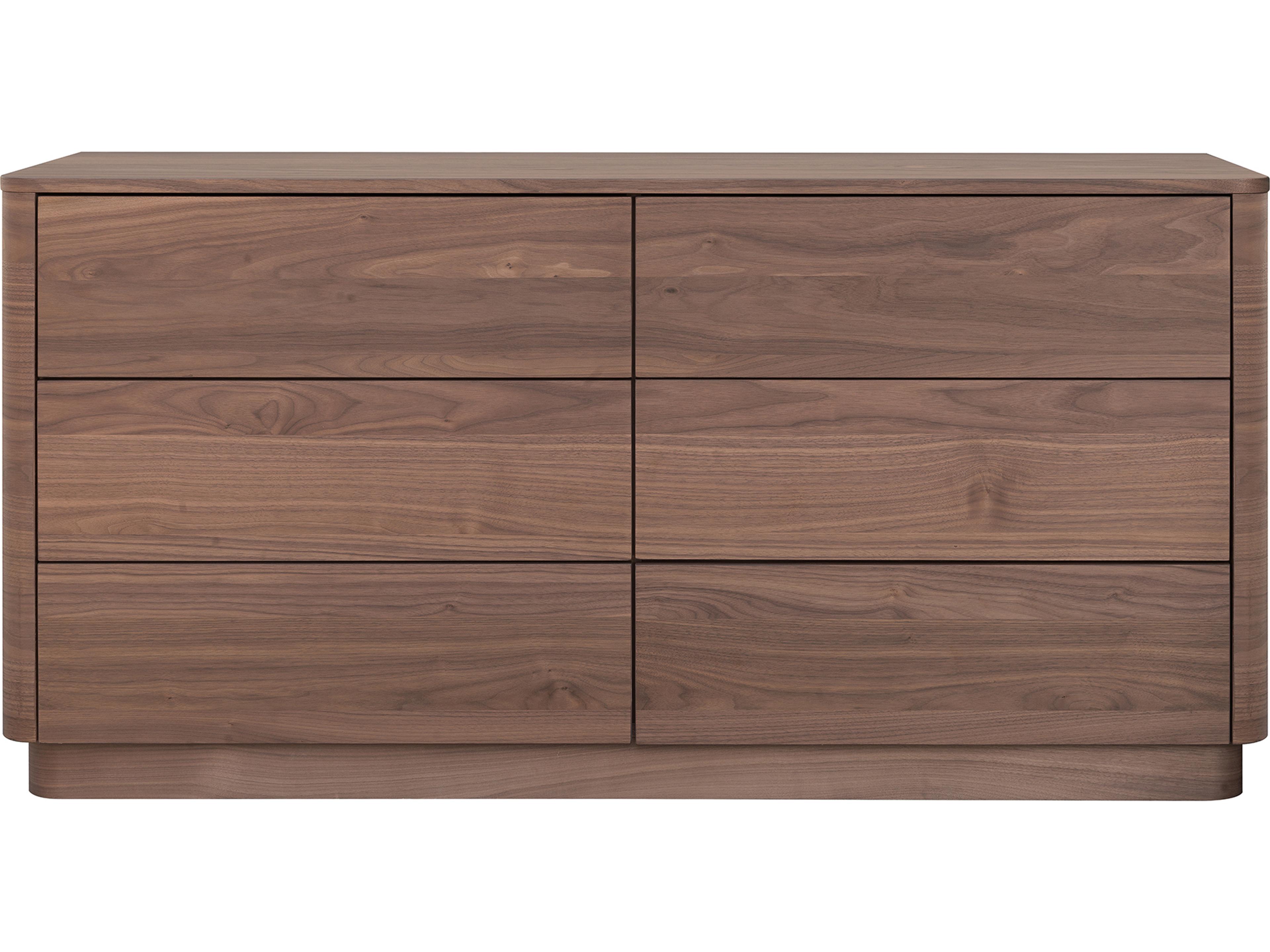 Moe's Home Round Off 6-Drawers Rubberwood Double Dresser