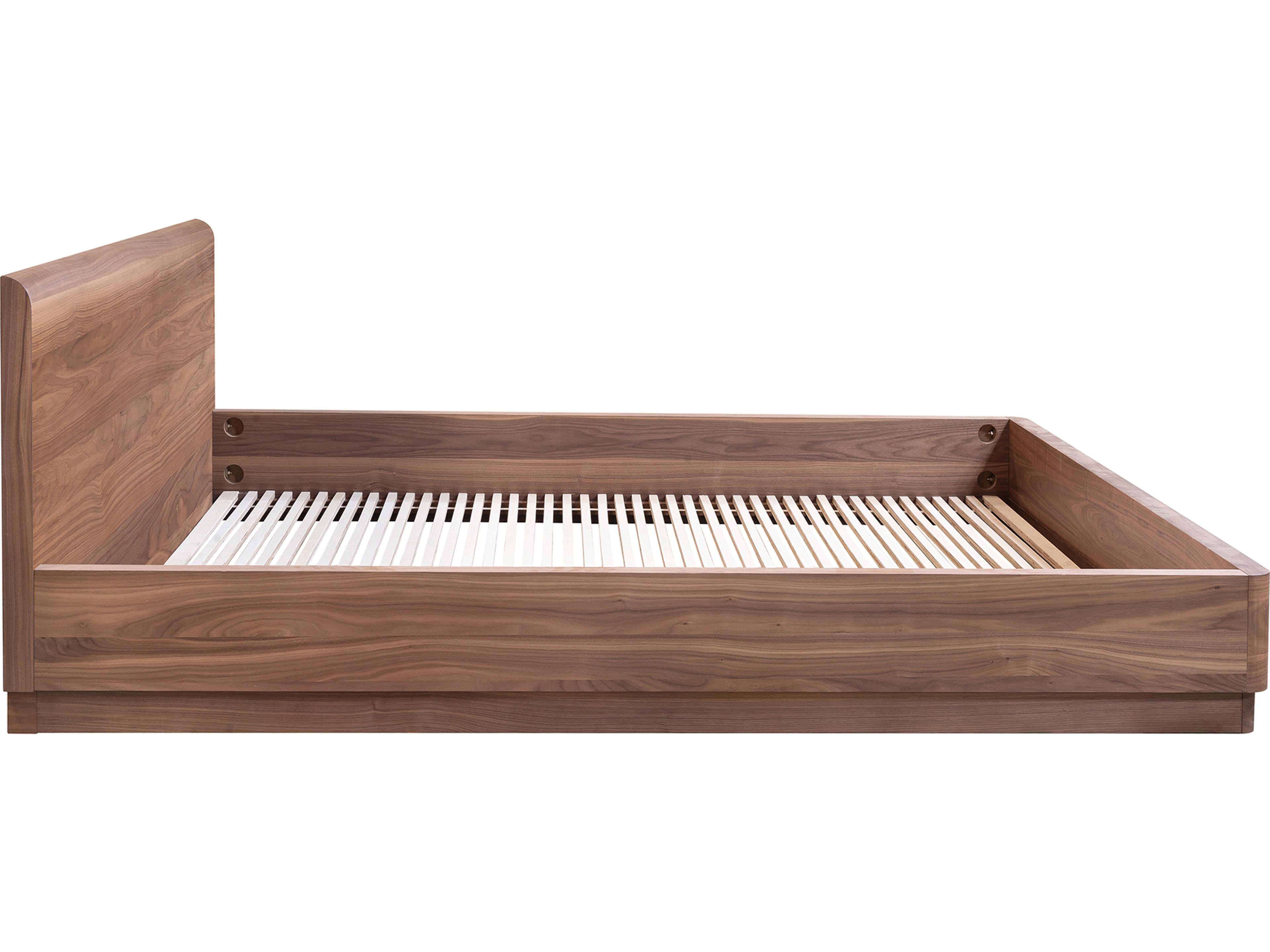 Moe's Home Round Off Natural Walnut Brown Ply Wood Queen Platform Bed