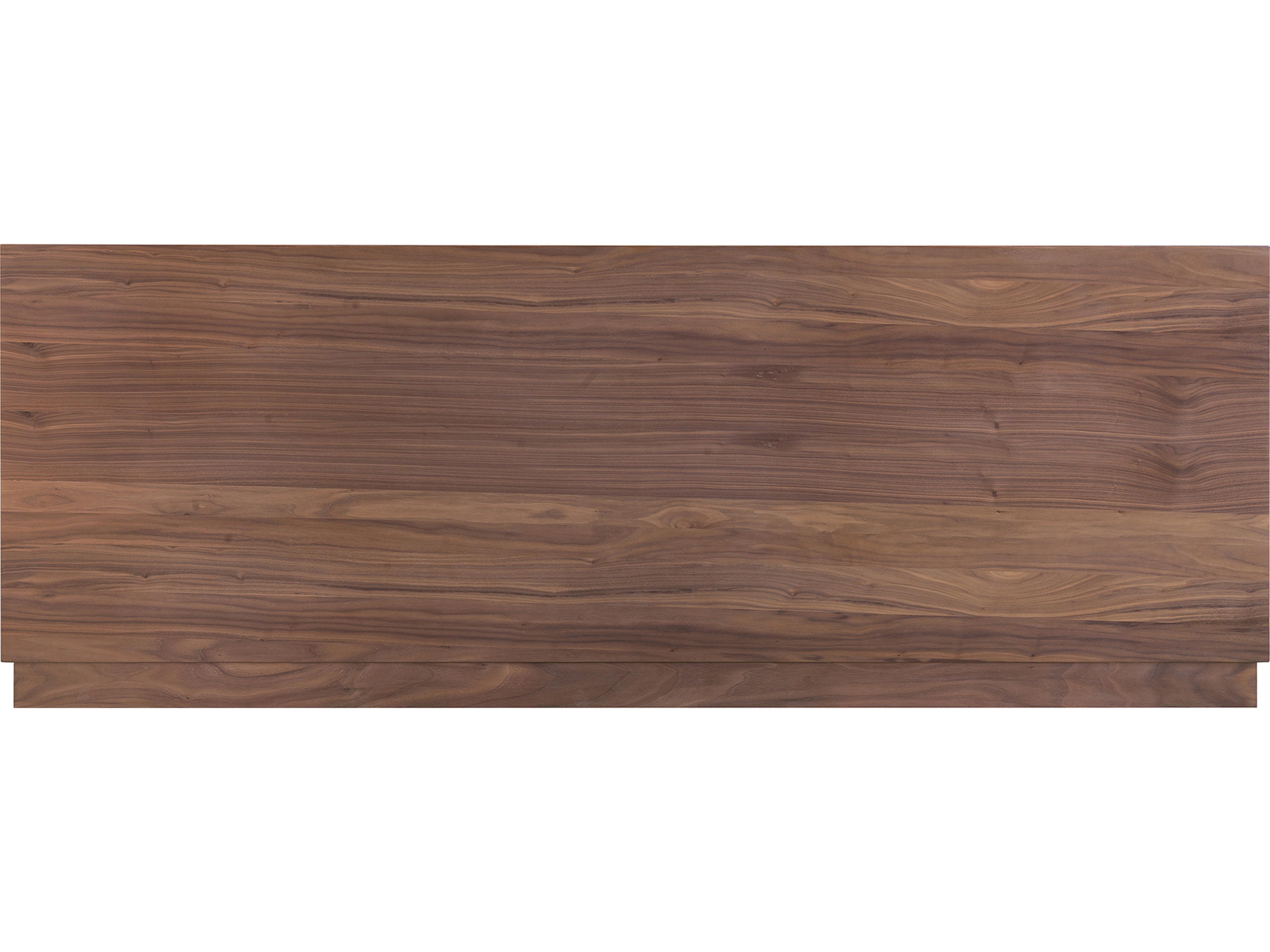 Moe's Home Round Off Natural Walnut Brown Ply Wood Queen Platform Bed