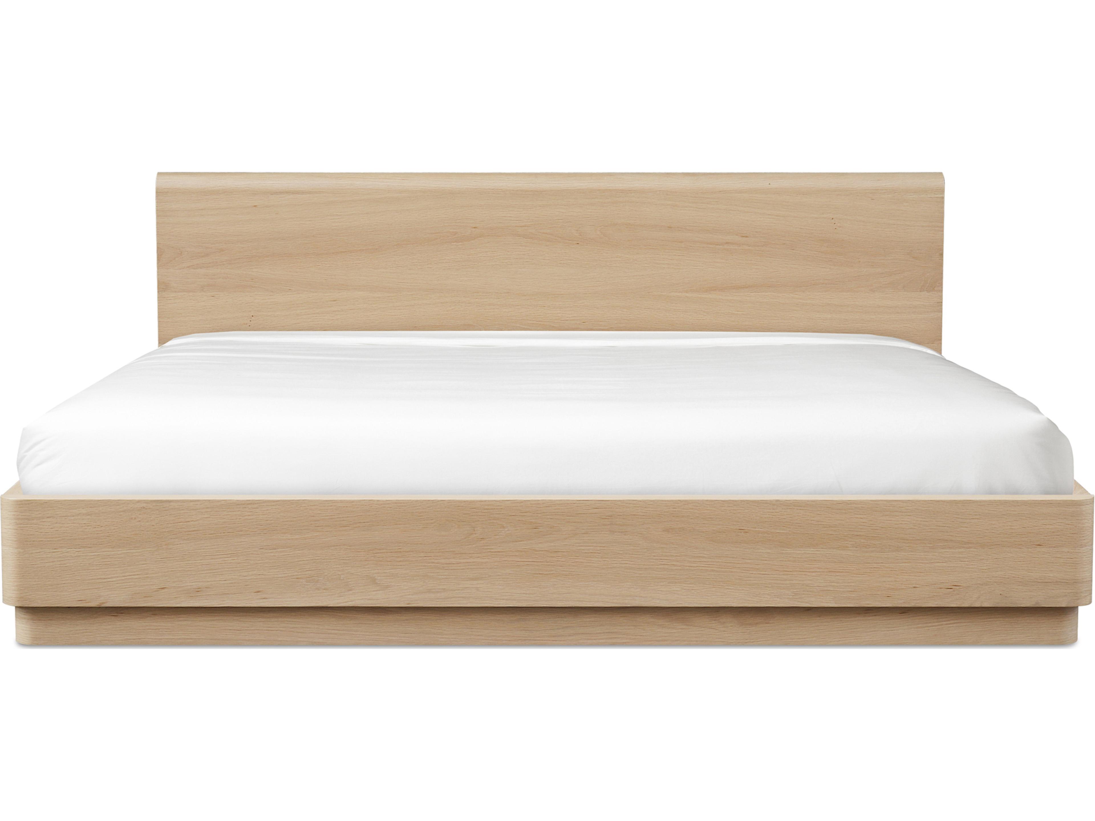 Moe's Home Round Off Queen Bed Light Oak Brown