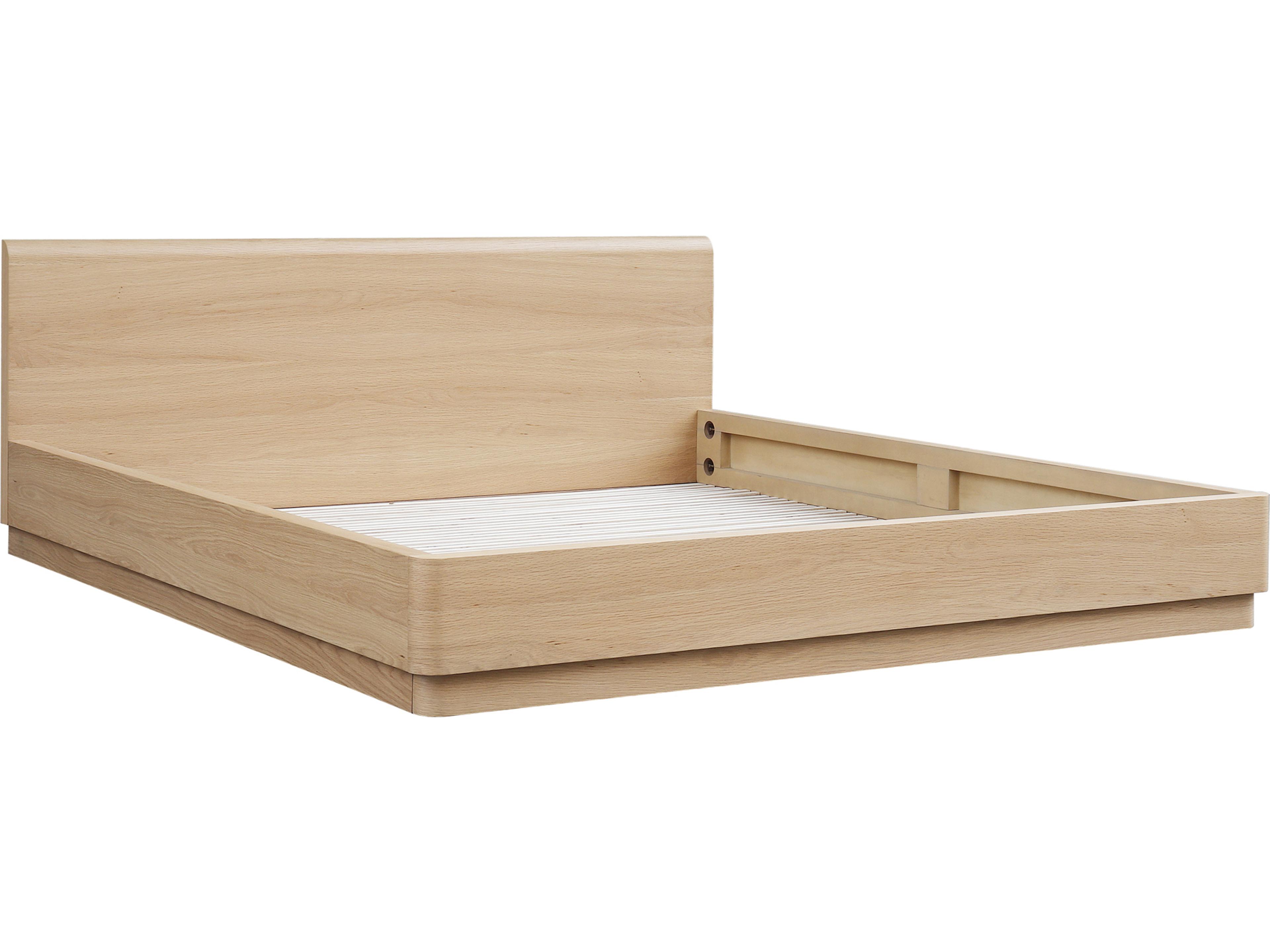 Moe's Home Round Off Queen Bed Light Oak Brown