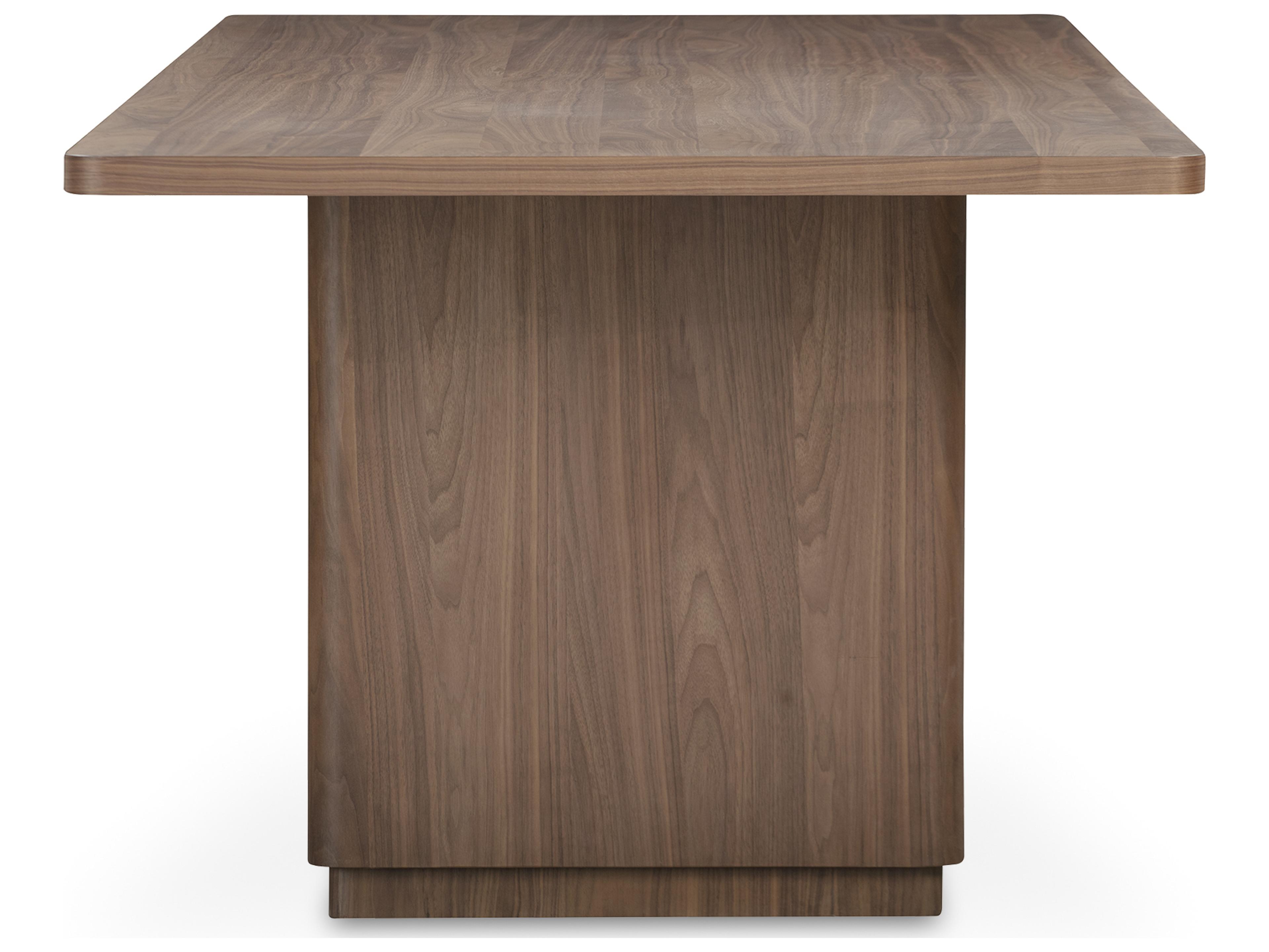 Moe's Home Round Off Rectangular Wood Brown Dining Table