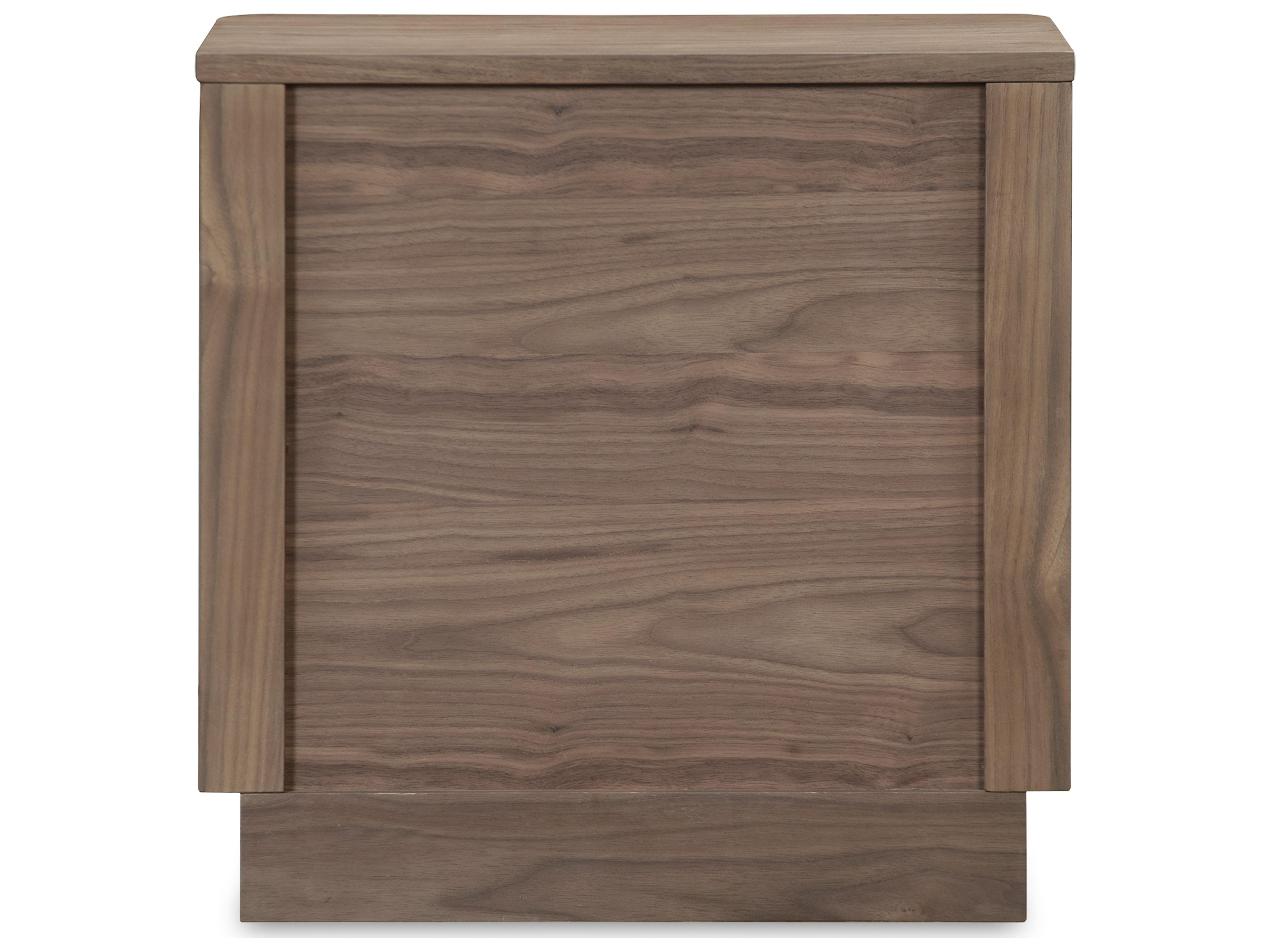Moe's Home Round Off 2-Drawers Rubberwood Nightstand
