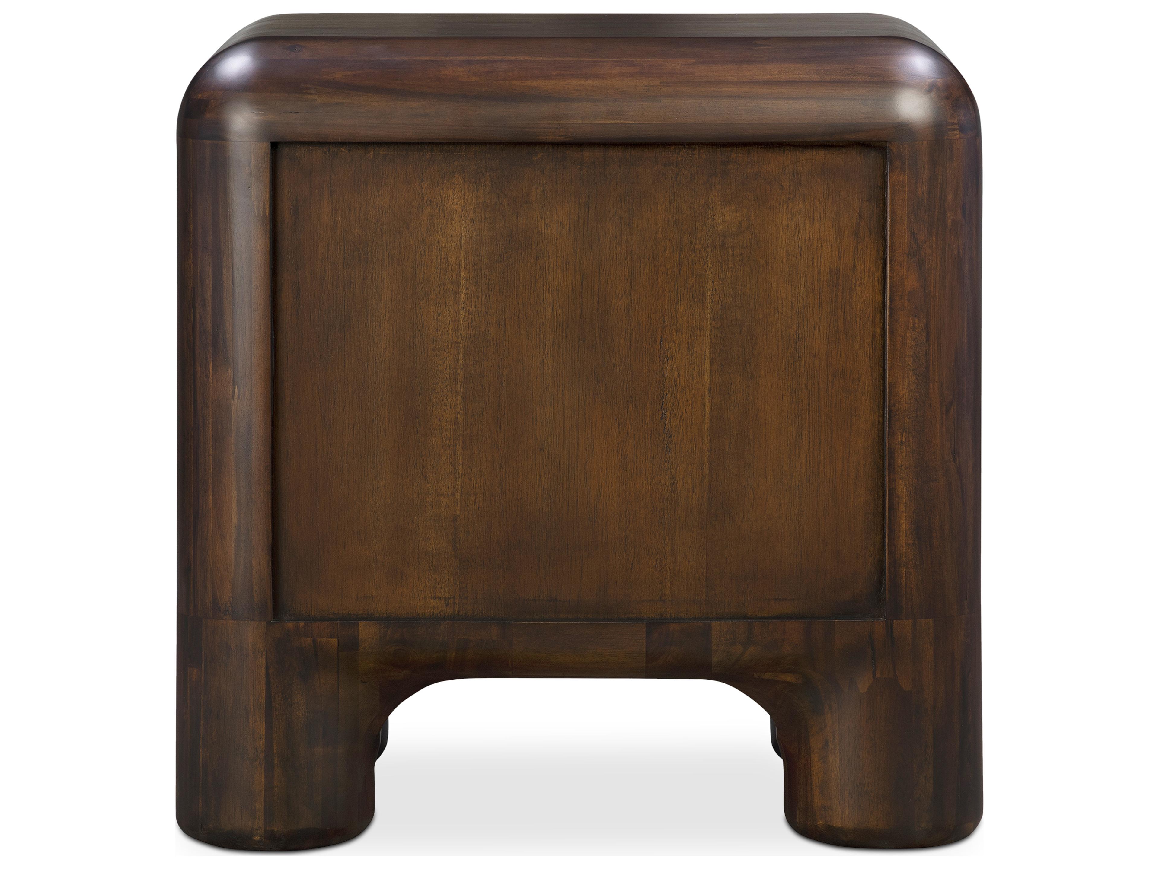 Moe's Home Rowan 2-Drawers Acacia Wood Nightstand