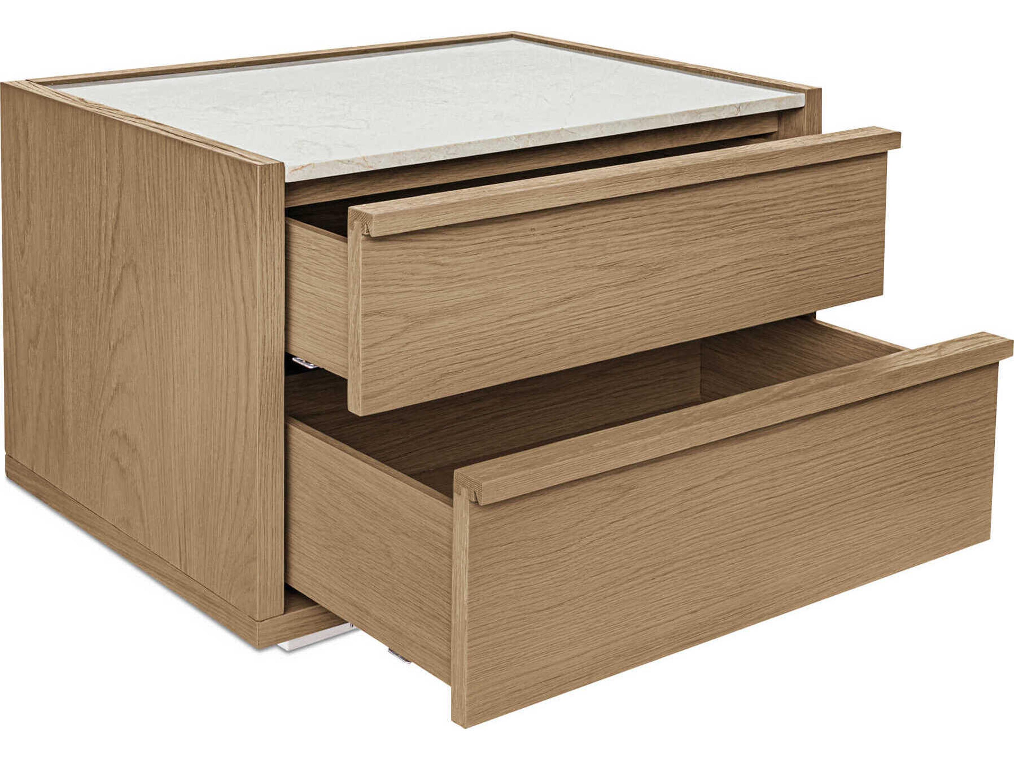 Moe's Home Ashcroft 2-Drawers Oak Wood Nightstand