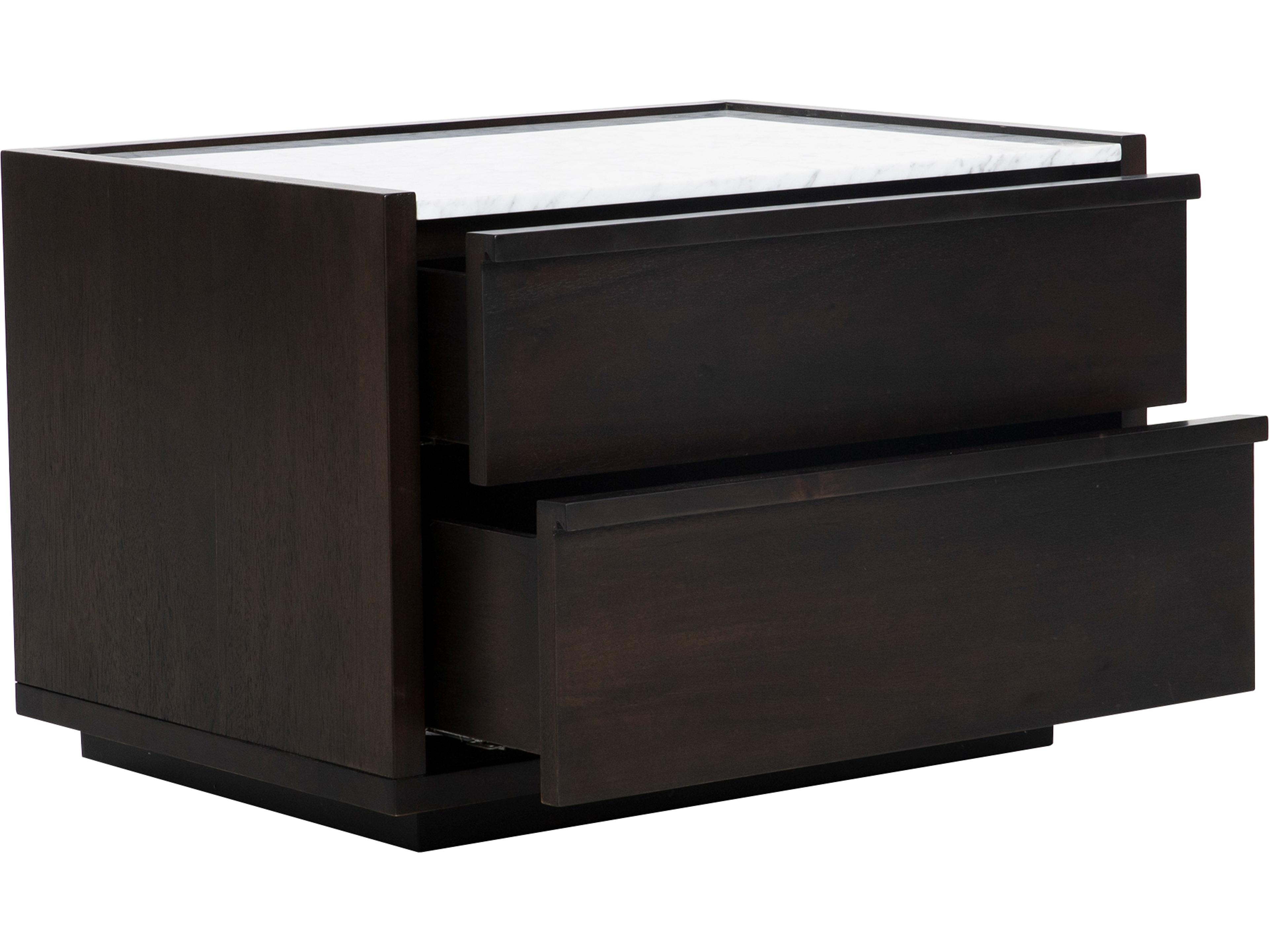 Moe's Home 2-Drawers Brown Acacia Wood Nightstand