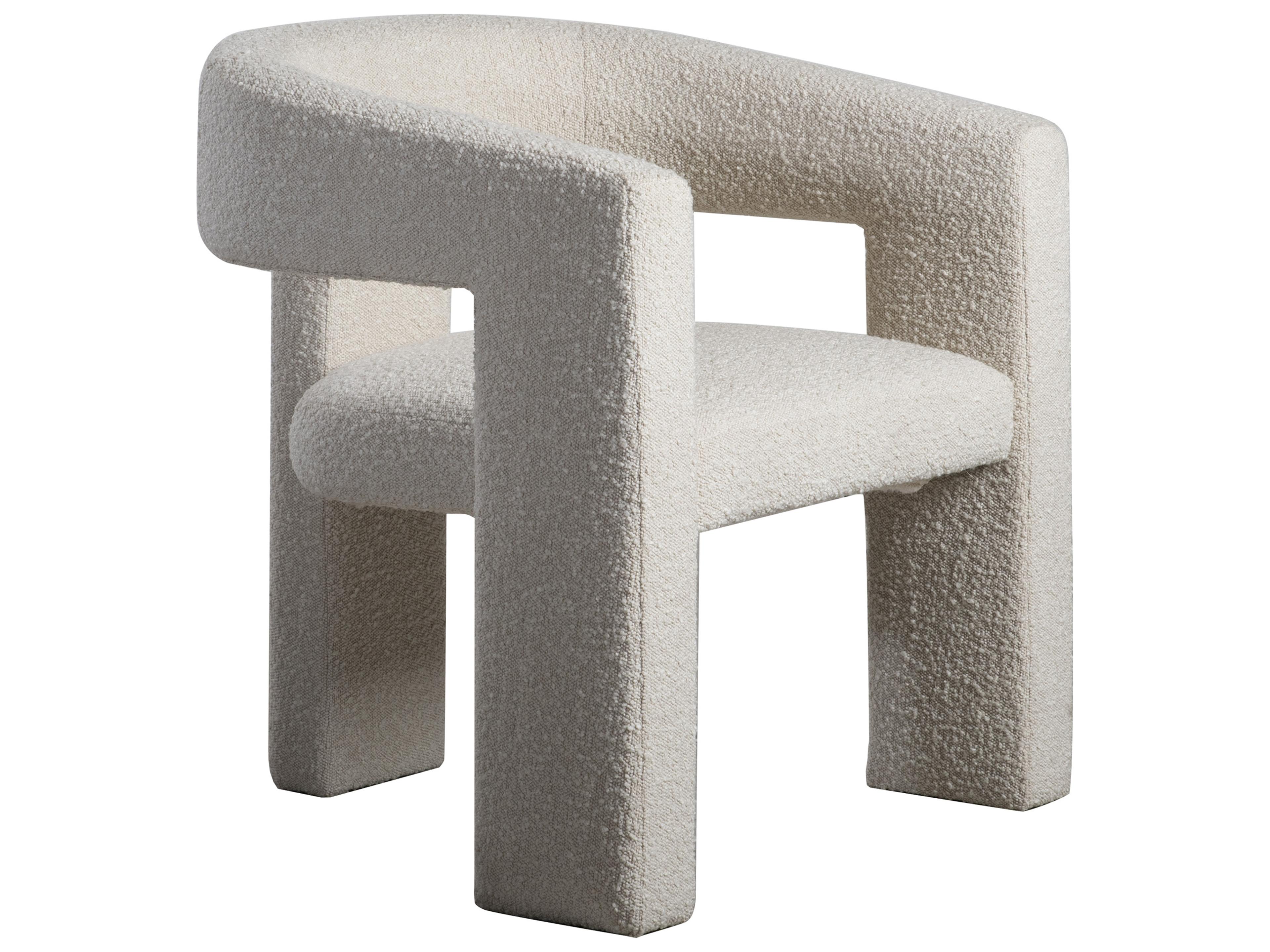 Moe's Home White Fabric Accent Chair