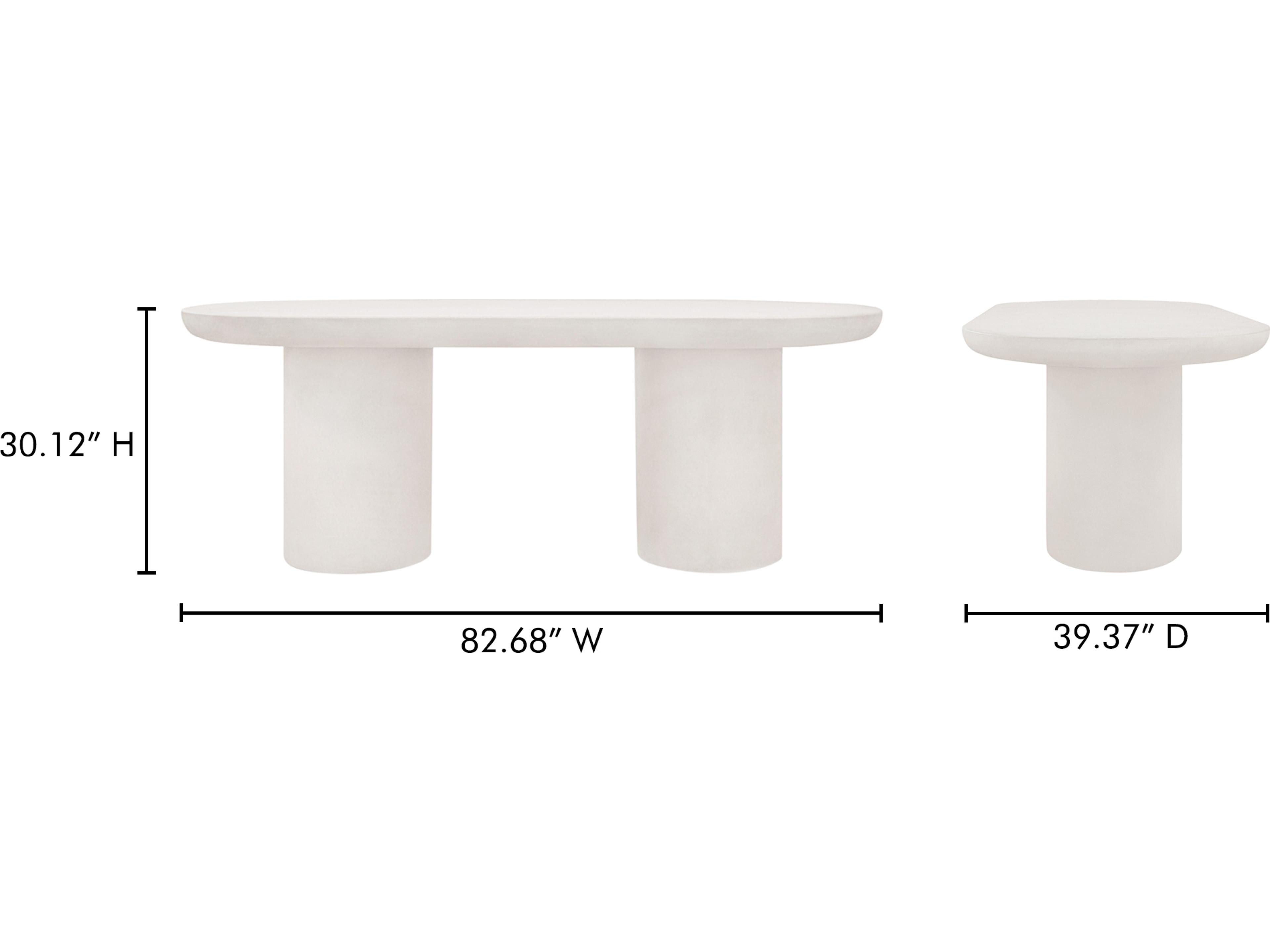 Moe's Home Rocca Oval Concrete Dining Table