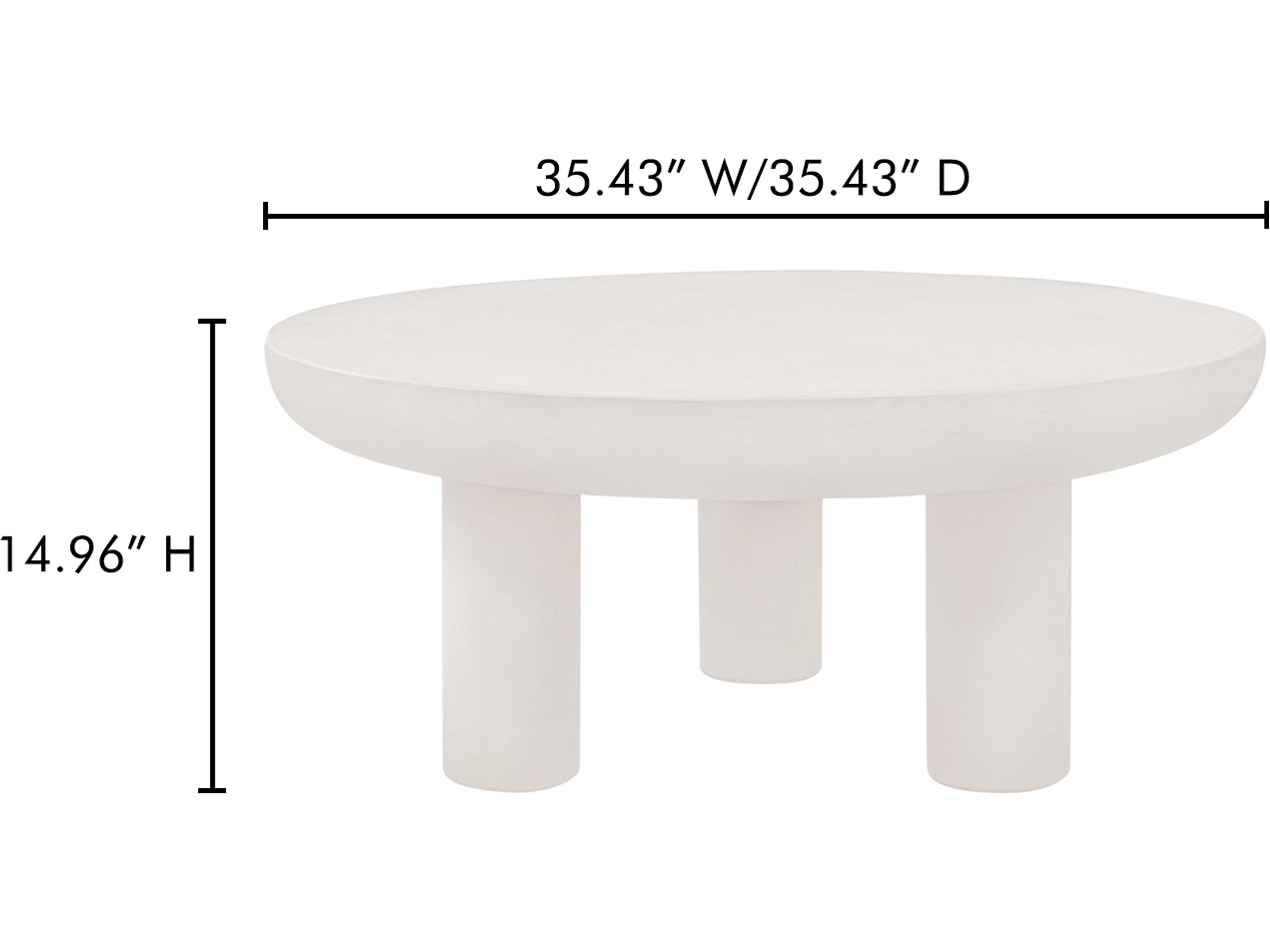 Moe's Home Rocca Round Concrete Coffee Table
