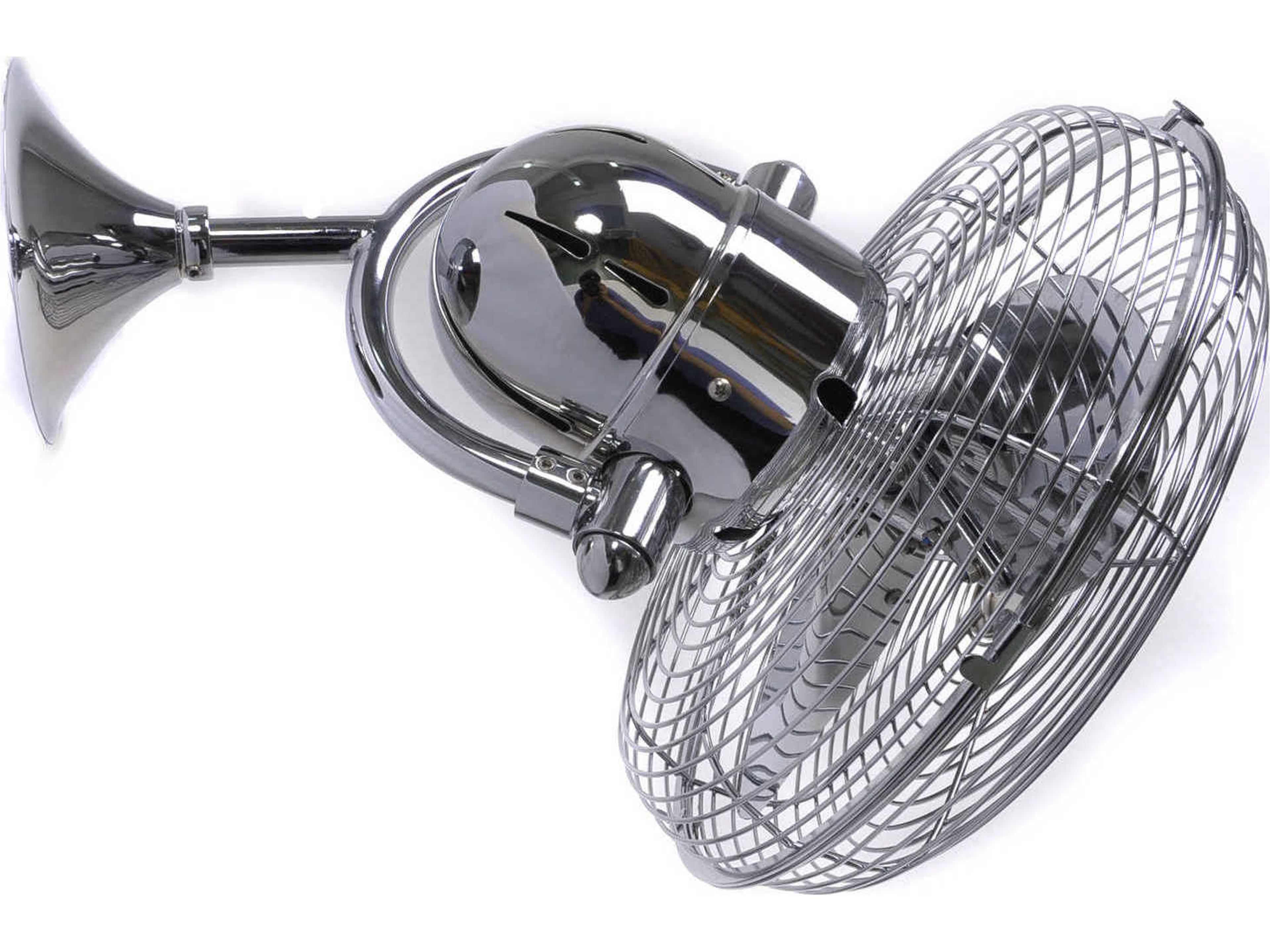 Kaye Oscillating Wall Fan Polished Chrome