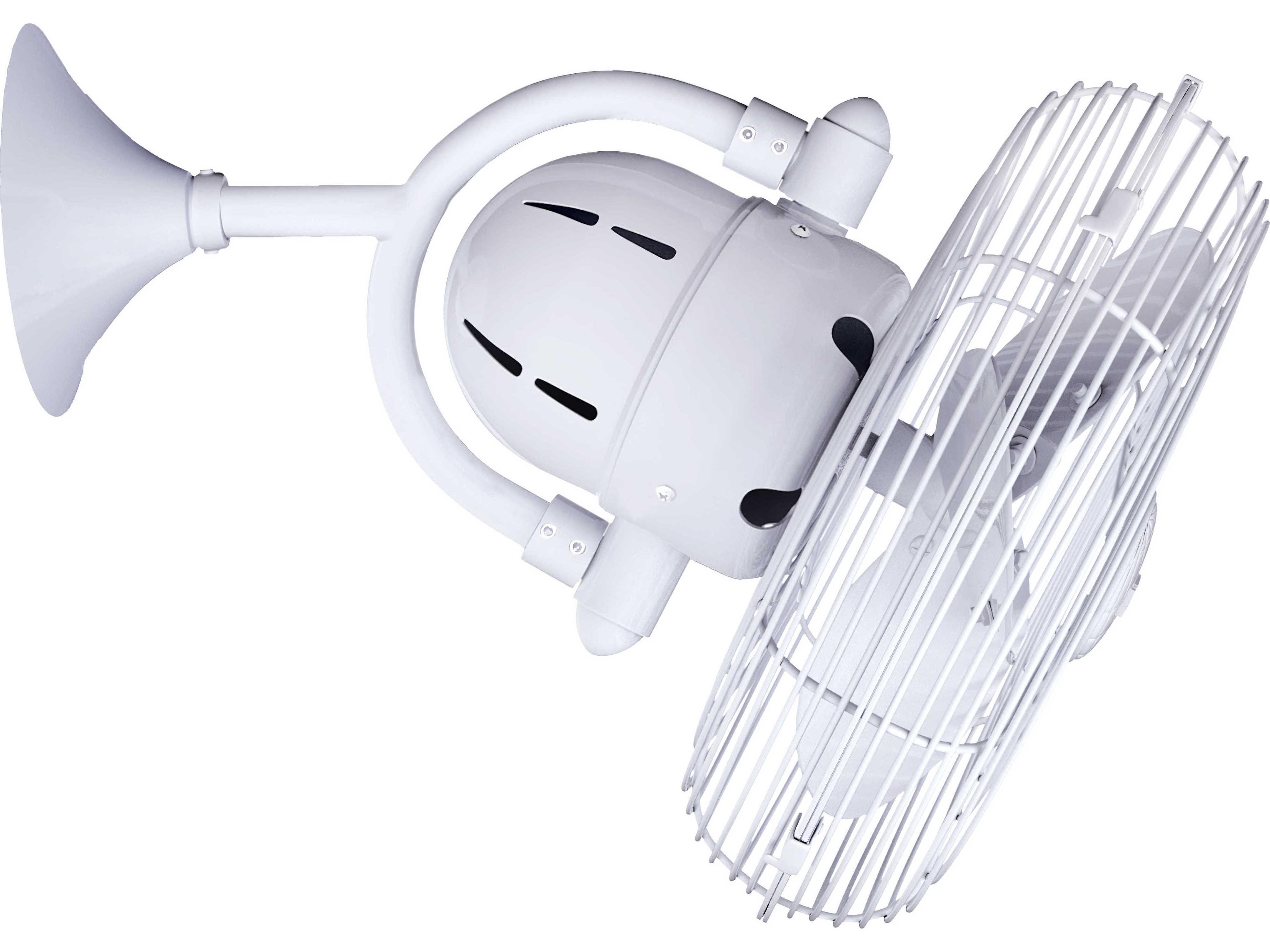 Kaye Oscillating Wall Fan in Gloss White