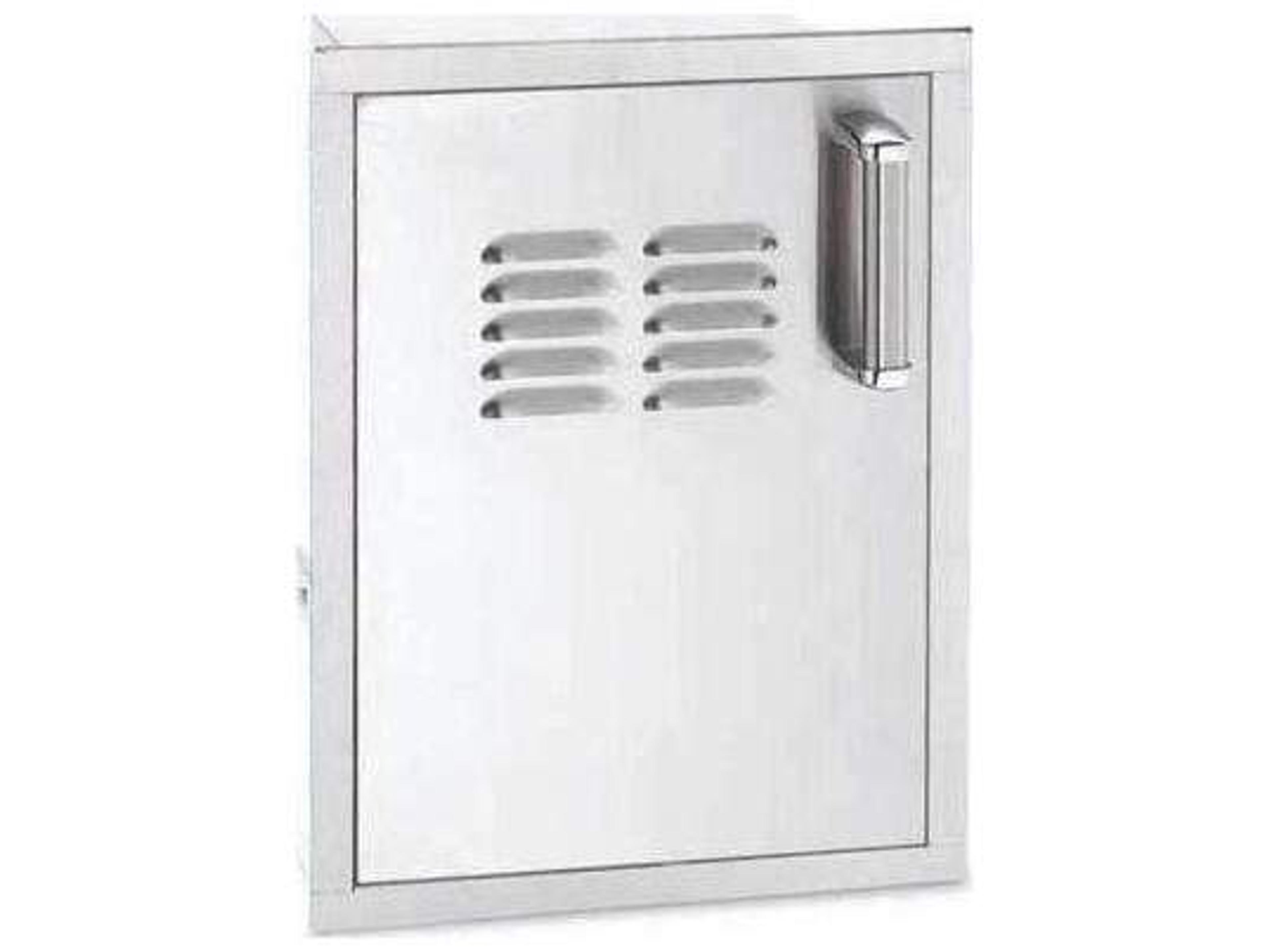 Flush Mounted Single Access Door with Tank Tray & Louvers (Left)