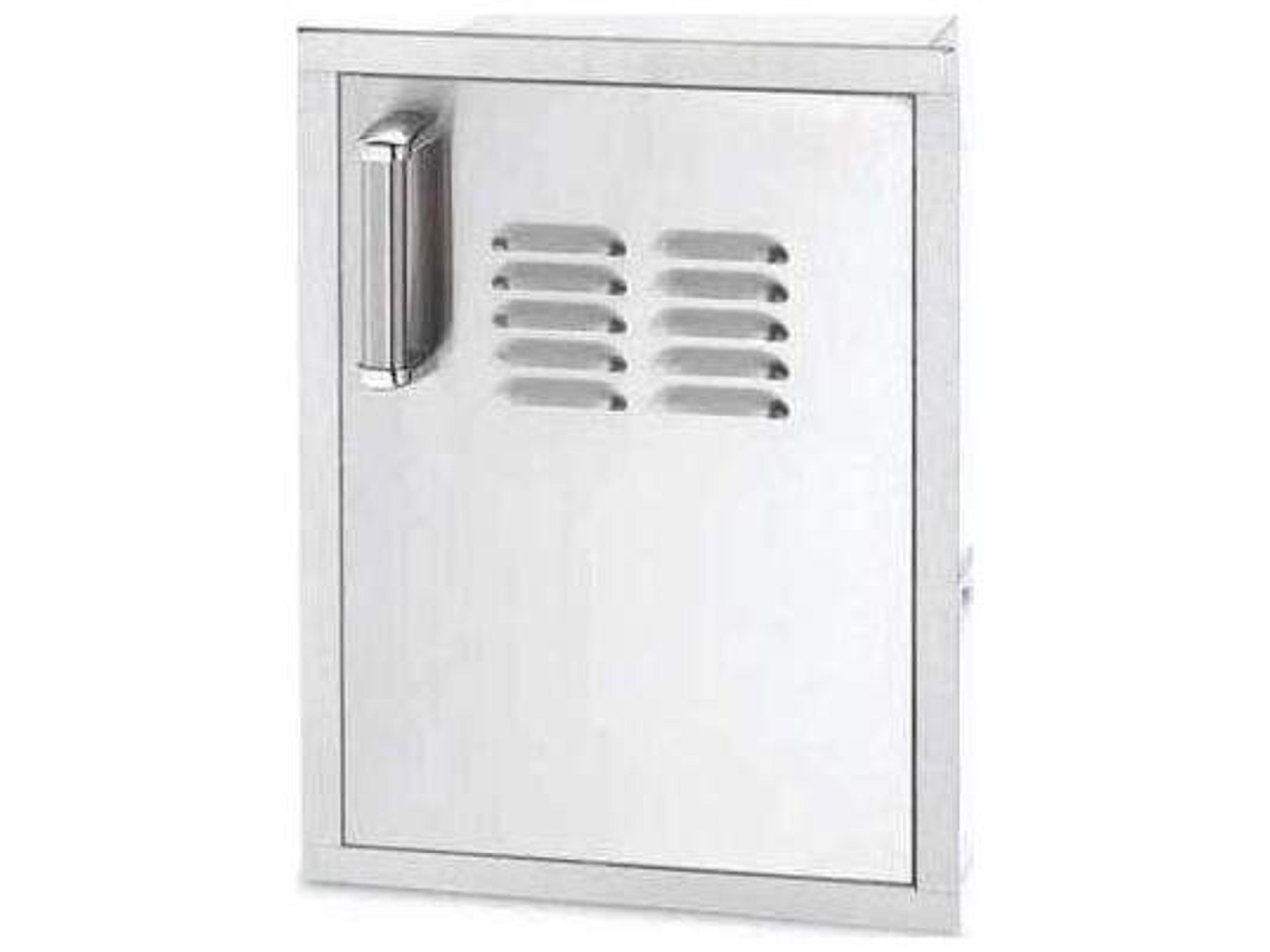 Flush Mounted Single Access Door with Tank Tray & Louvers (Right)