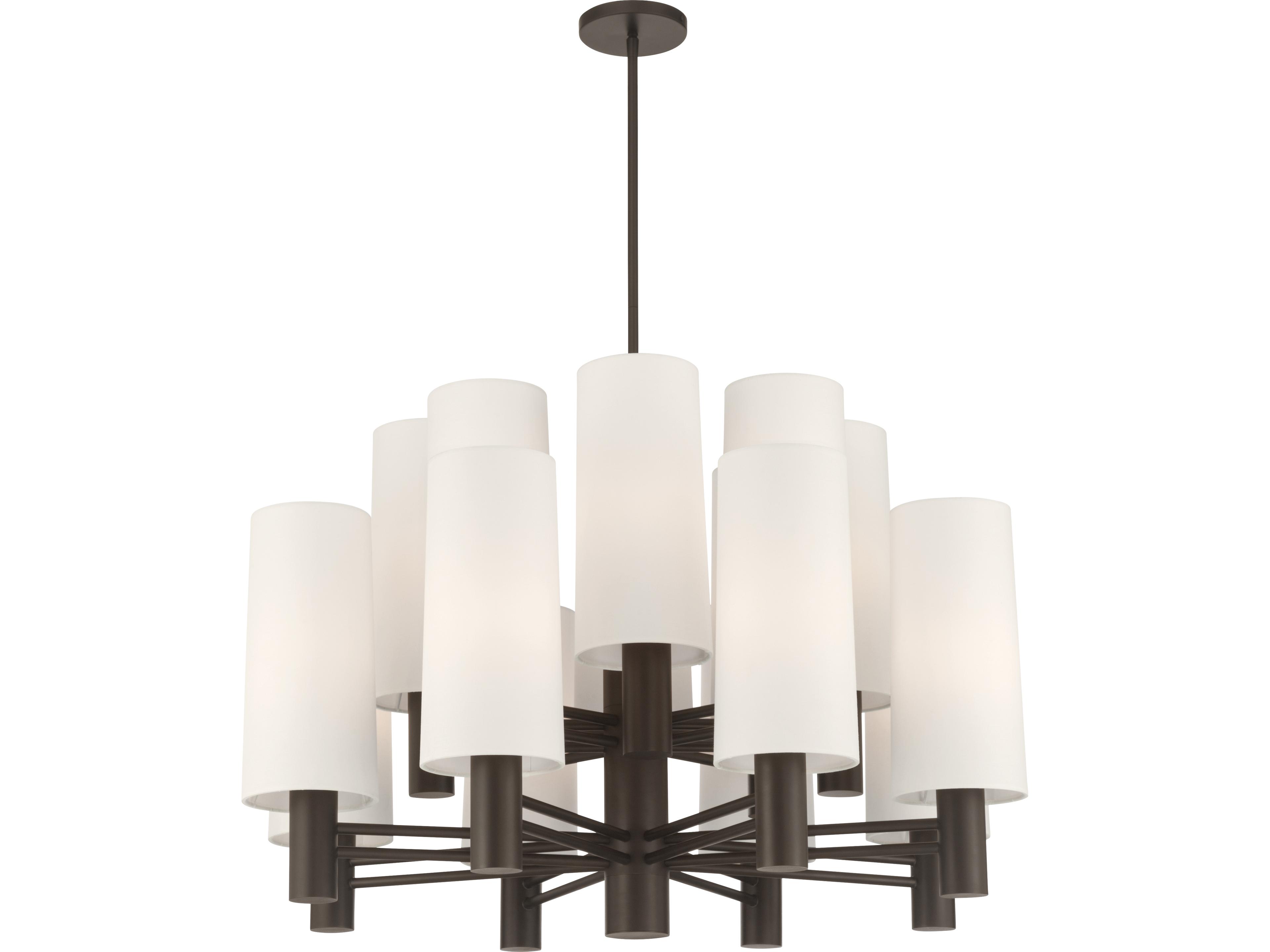 Draxen 16-Light Dark Bronze Cylinder Chandelier