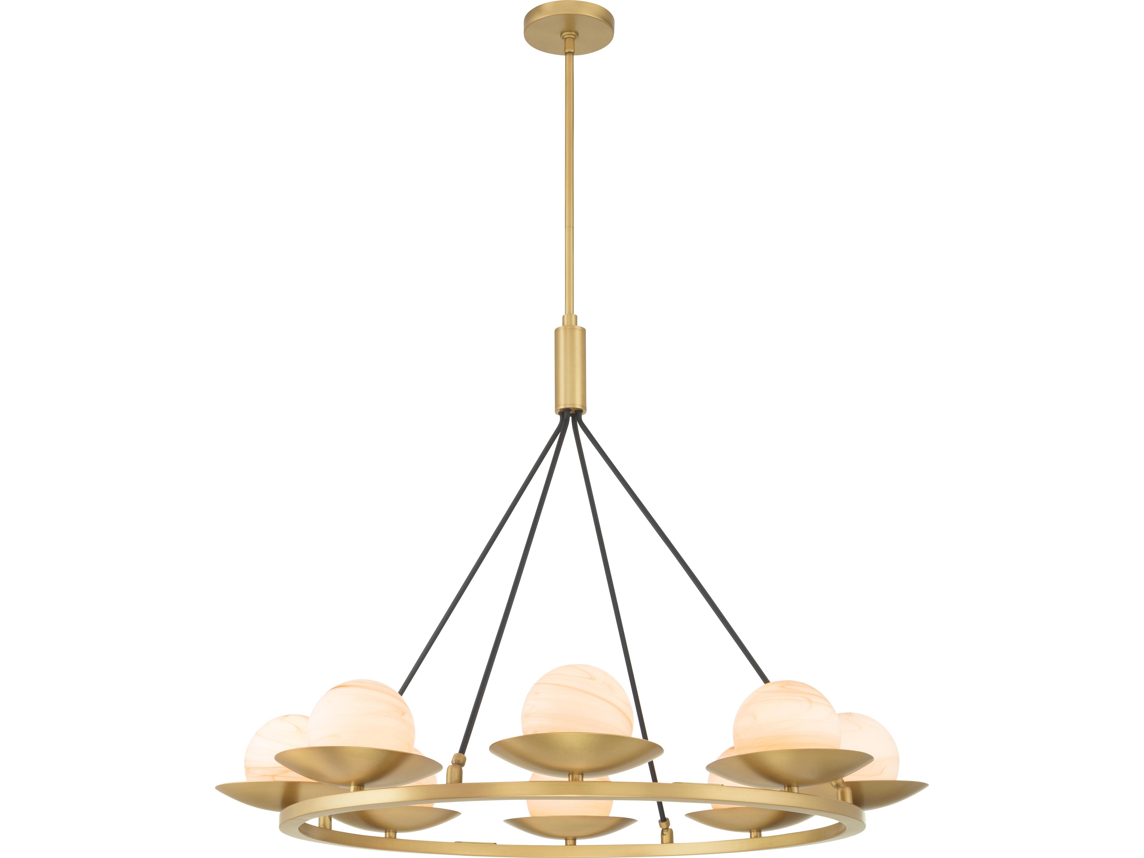 Olenne 8-Light Legacy Brass Globe Pendant