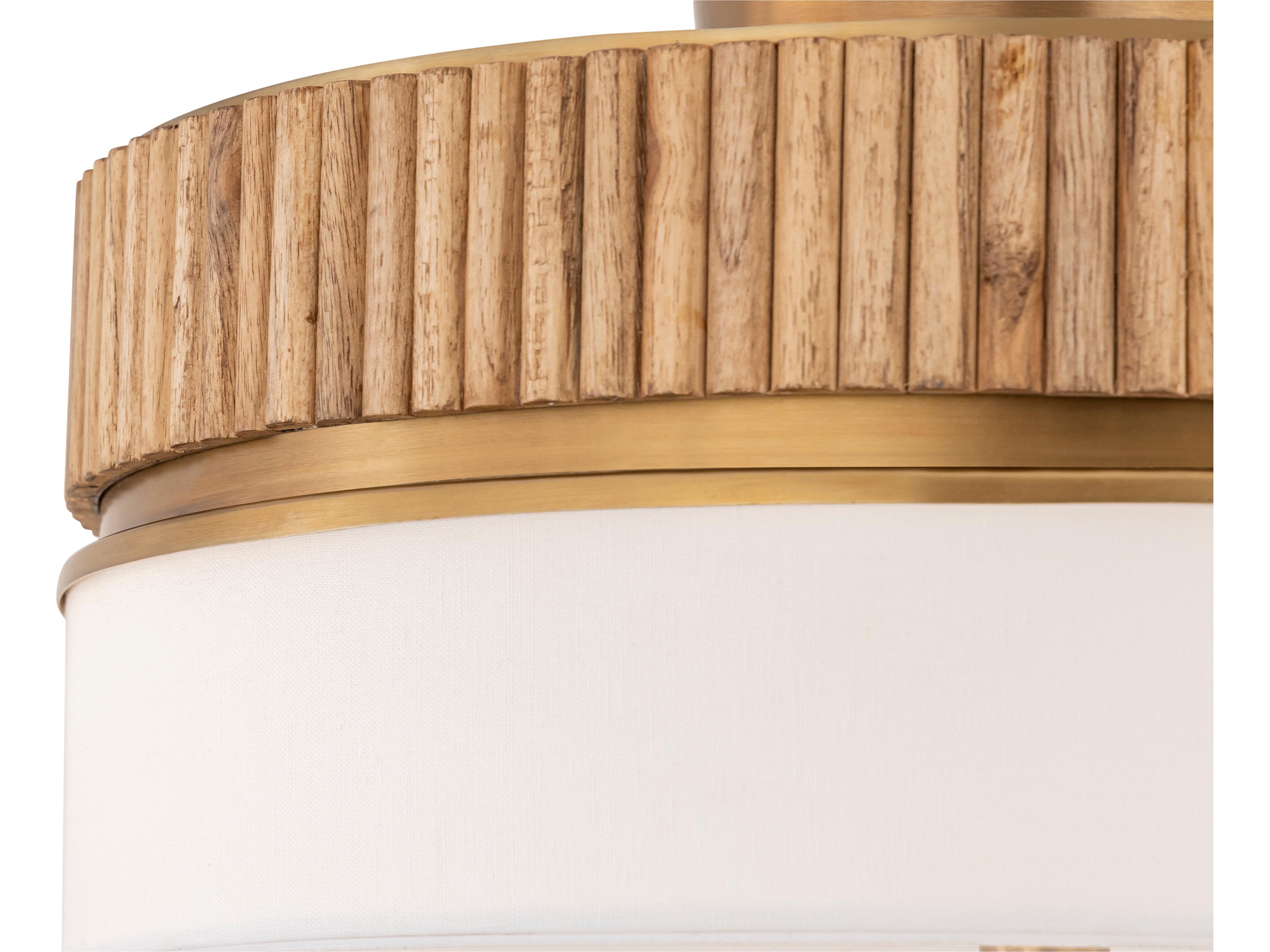 Minka Lavery Nebri 3-Light Legacy Brass Round Flush Mount