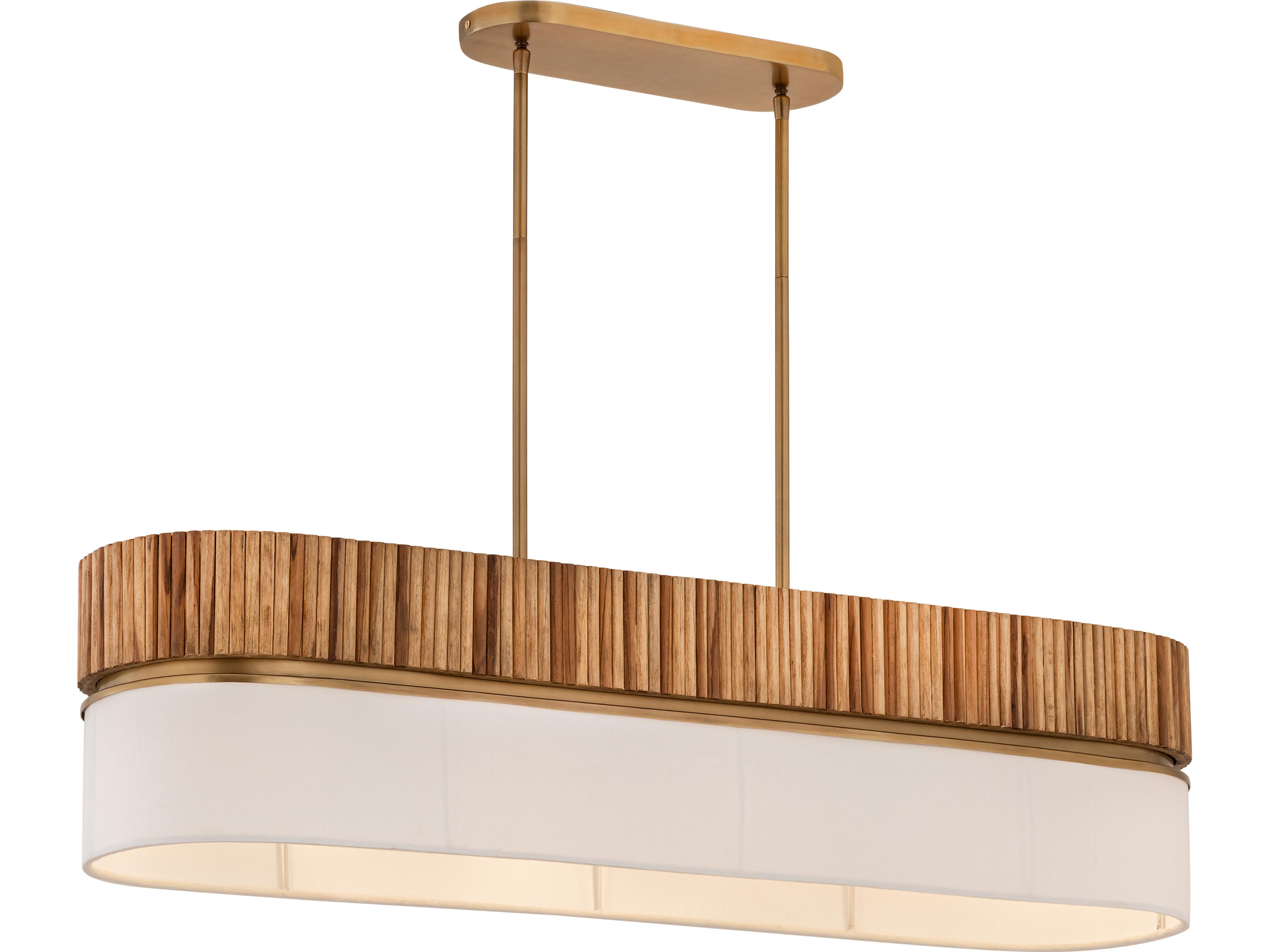 Nebri 5-Light Legacy Brass Island Pendant