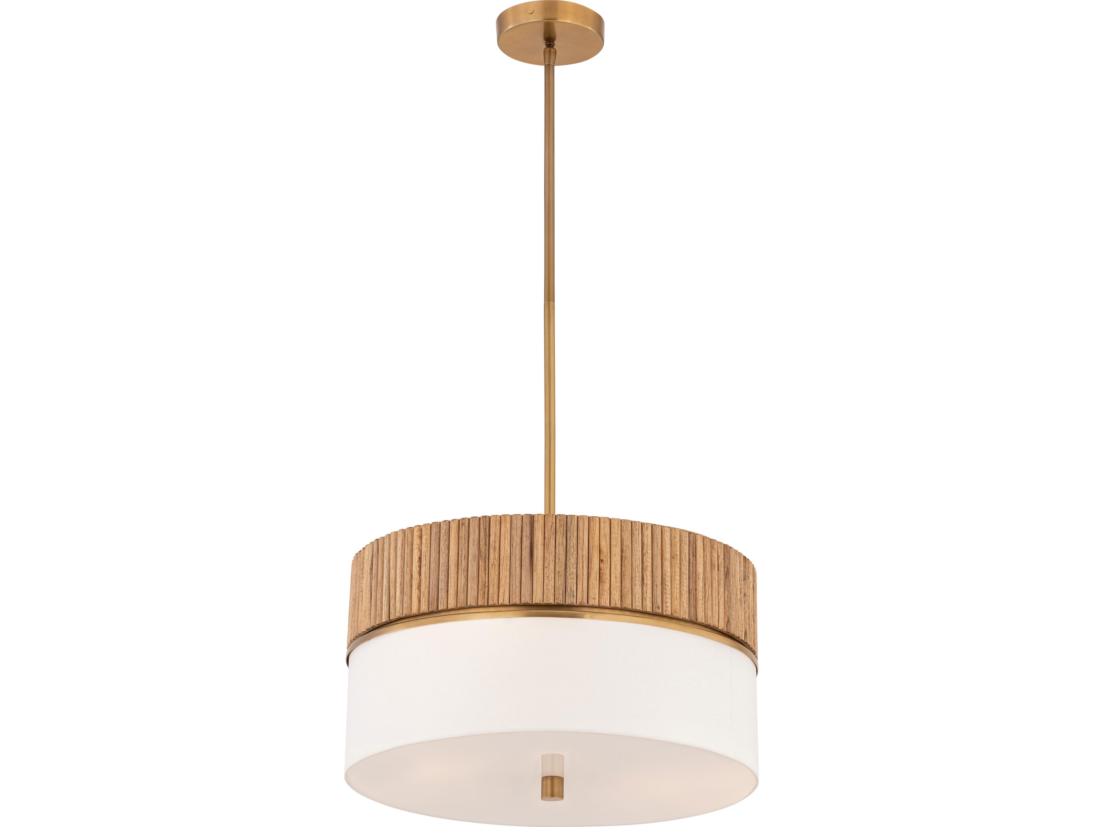 Minka Lavery Nebri 2-Light Legacy Brass Drum Pendant