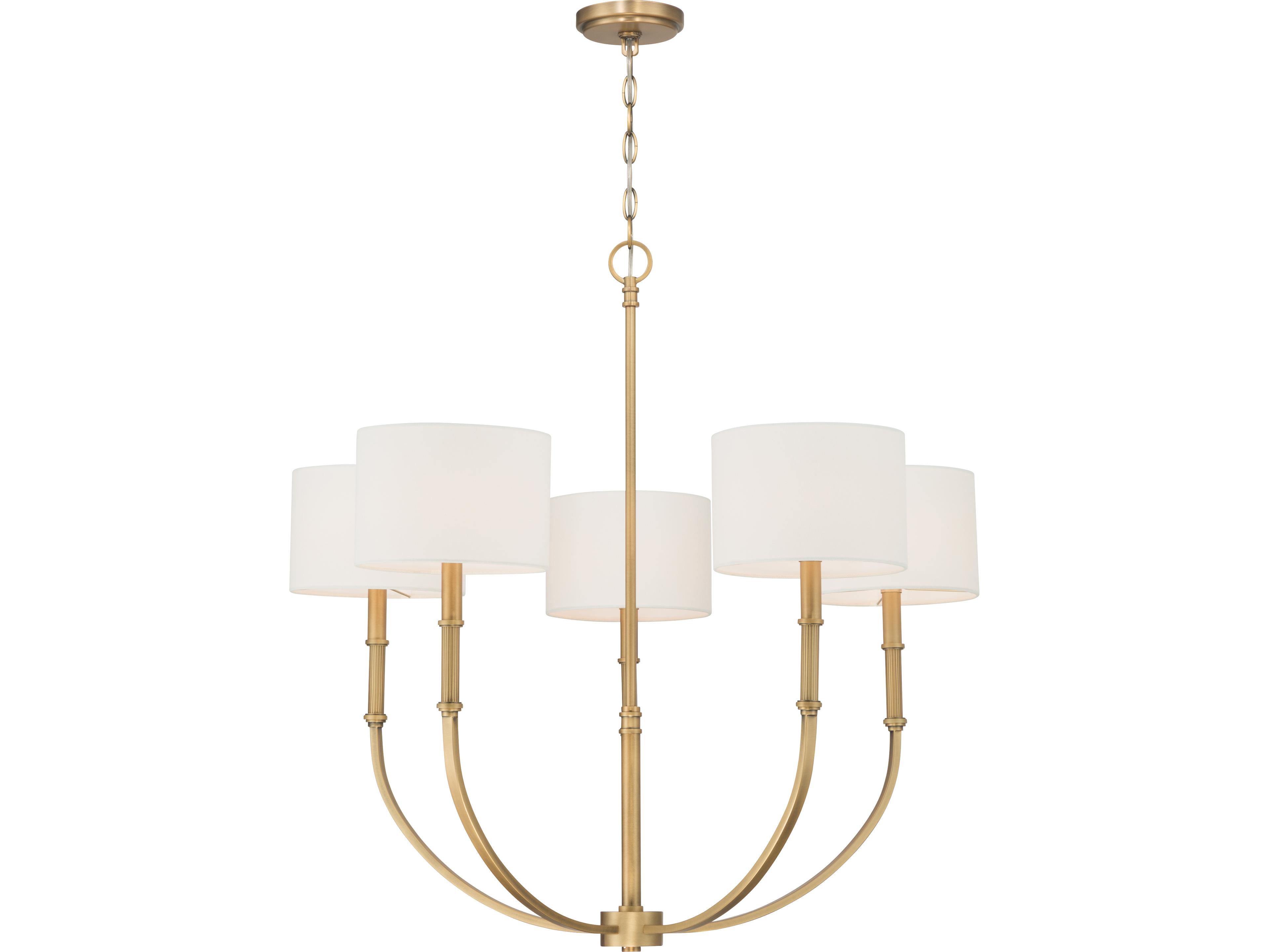 Molvene 5-Light Legacy Brass Drum Chandelier