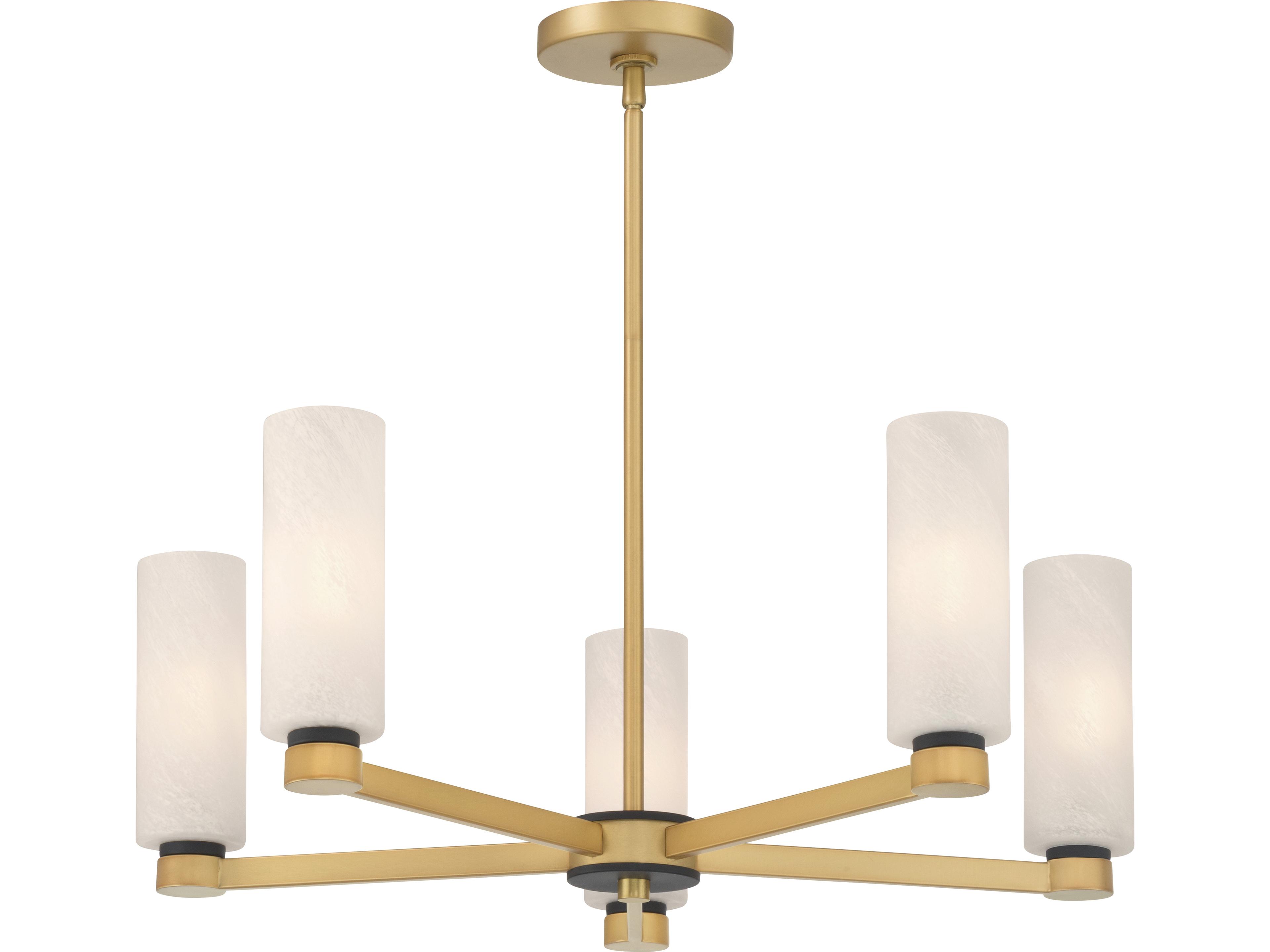 Minka Lavery Wexmere 5-Light Legacy Brass Cylinder Chandelier