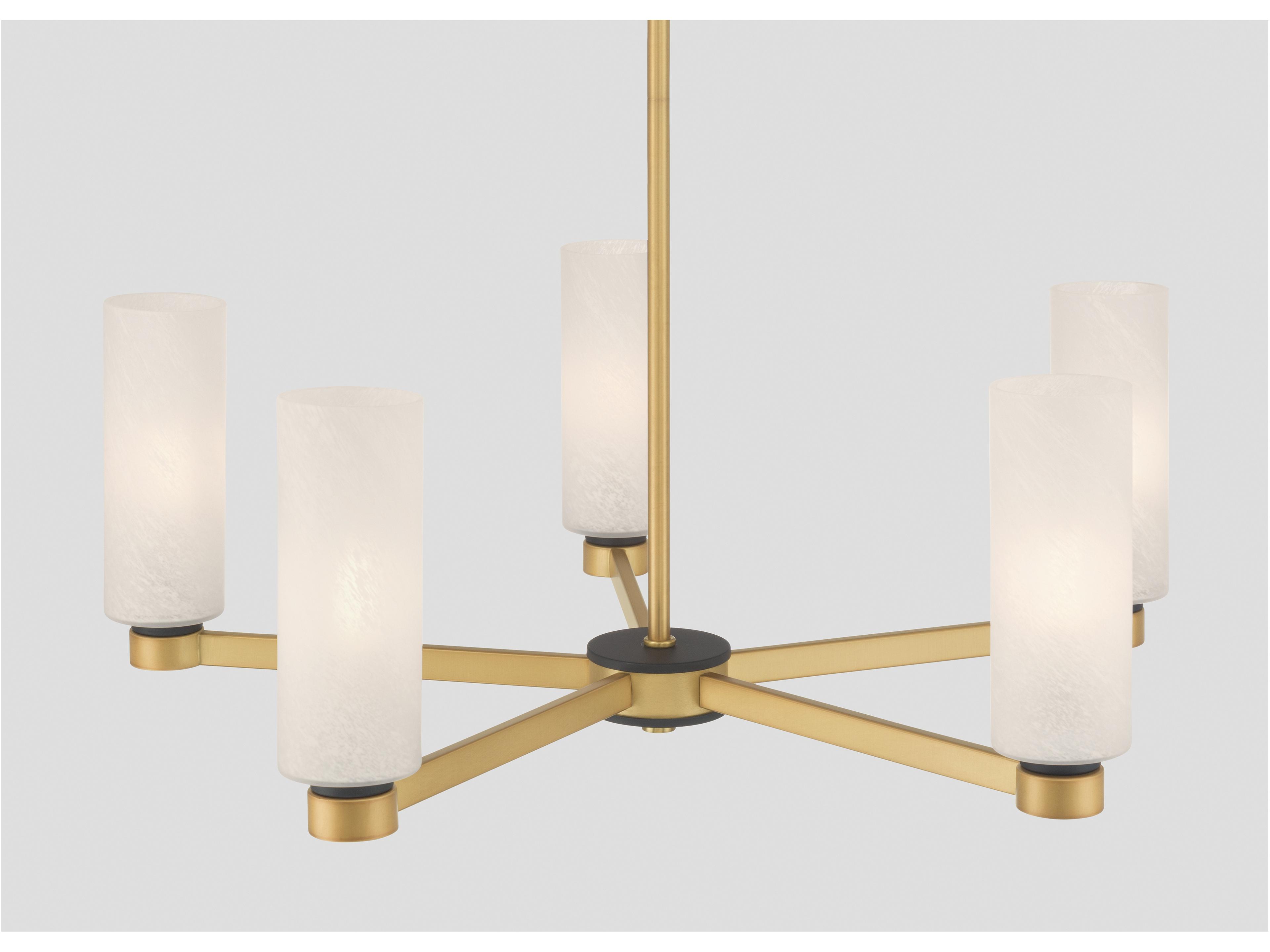 Minka Lavery Wexmere 5-Light Legacy Brass Cylinder Chandelier