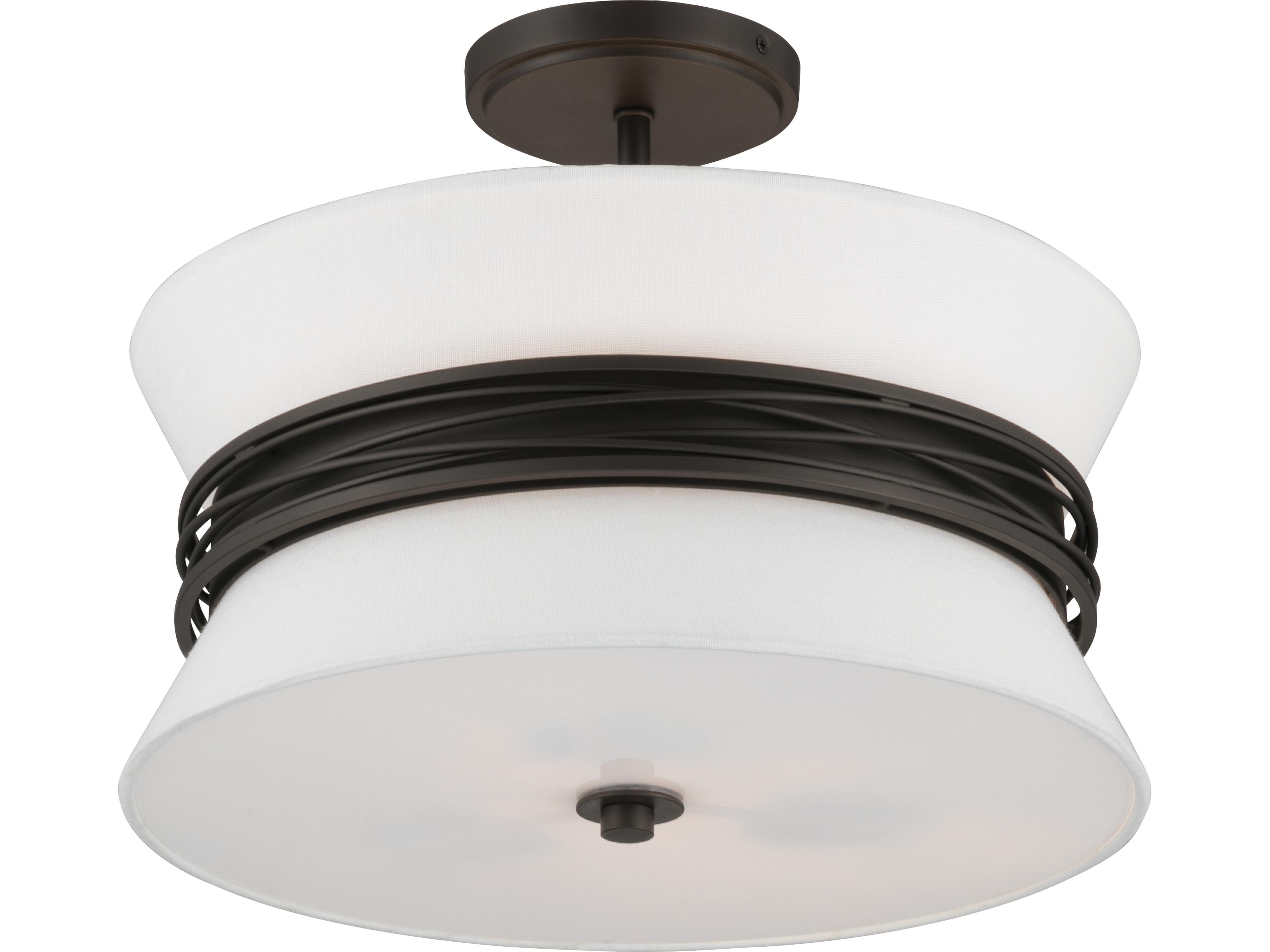 Minka Lavery Dalvor 3-Light Dark Bronze Semi Flush Mount