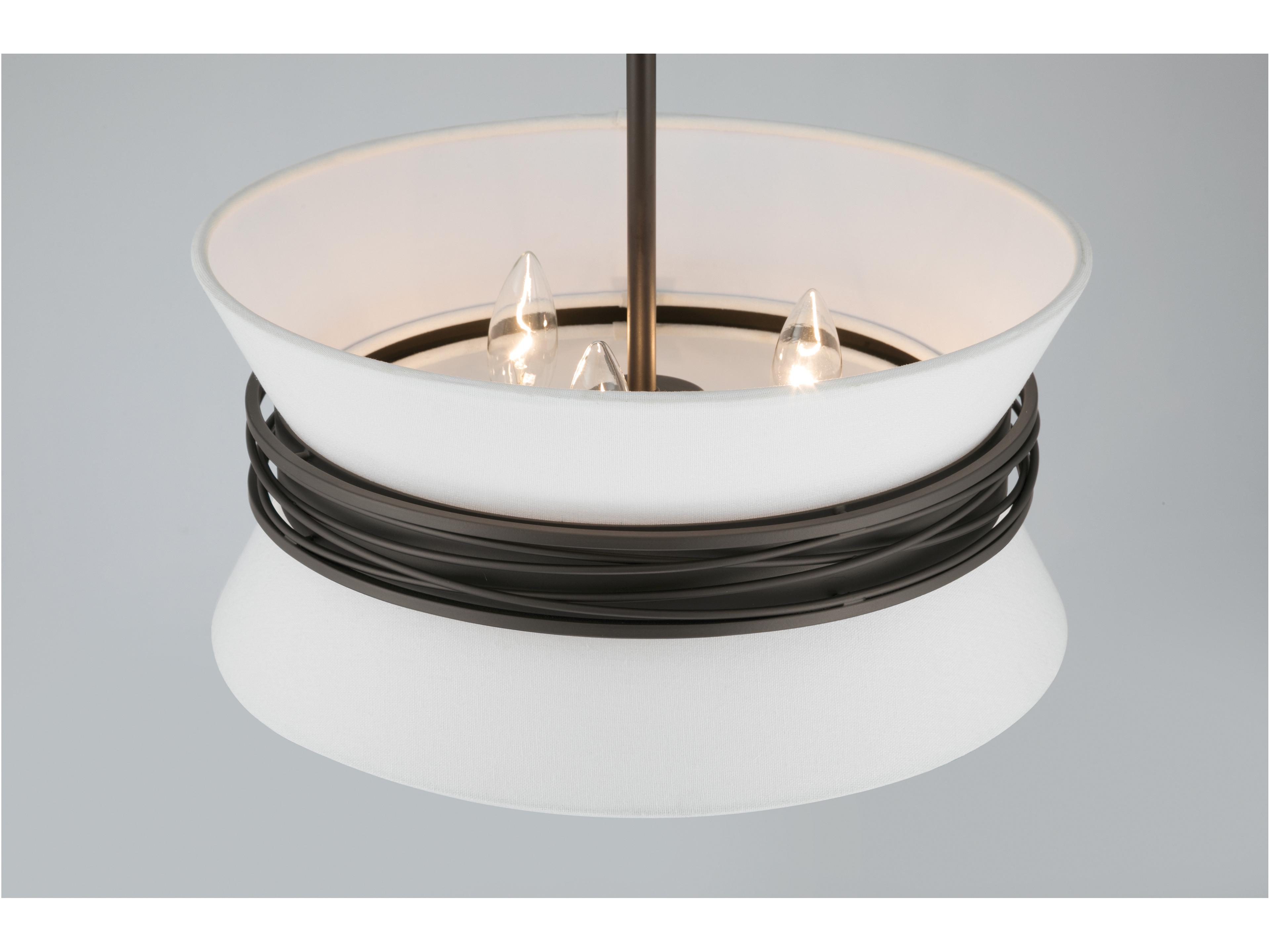 Minka Lavery Dalvor 3-Light Dark Bronze Semi Flush Mount