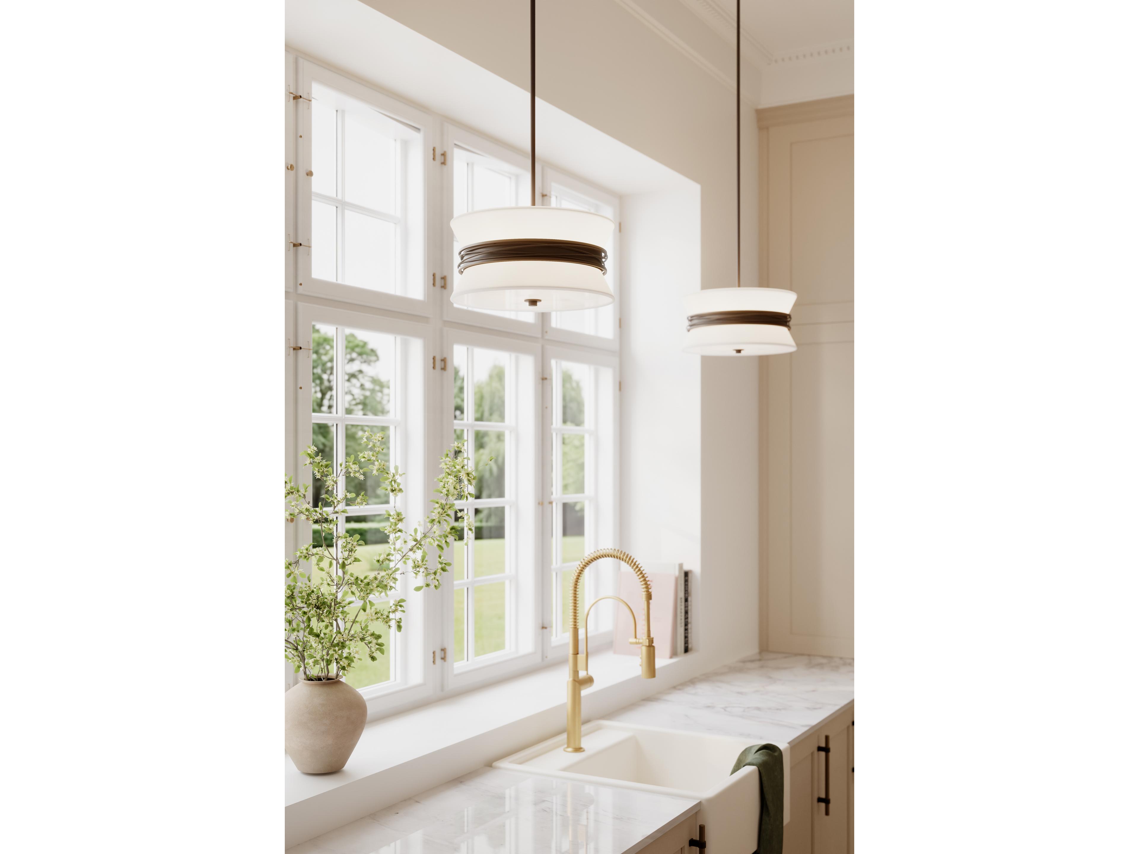 Minka Lavery Dalvor 3-Light Dark Bronze Semi Flush Mount