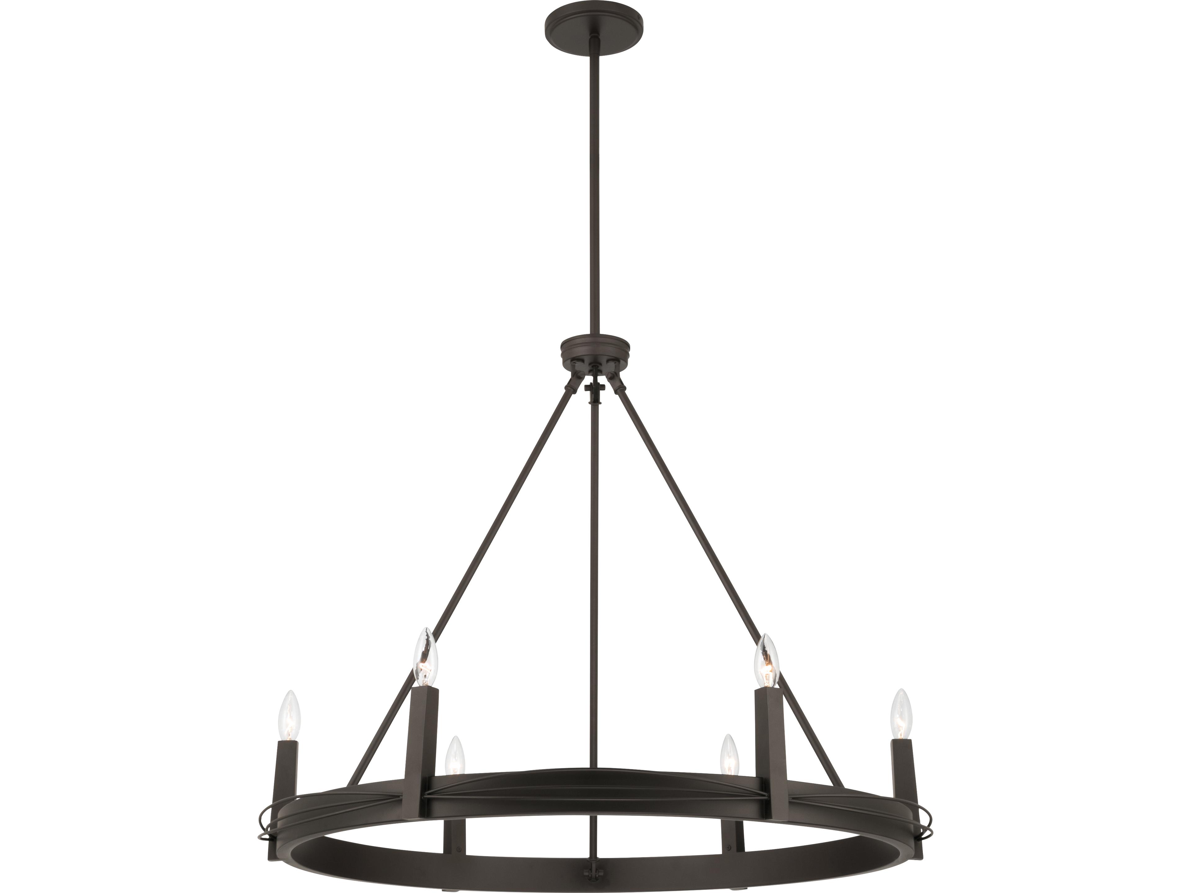 Dalvor 6-Light Dark Bronze Chandelier