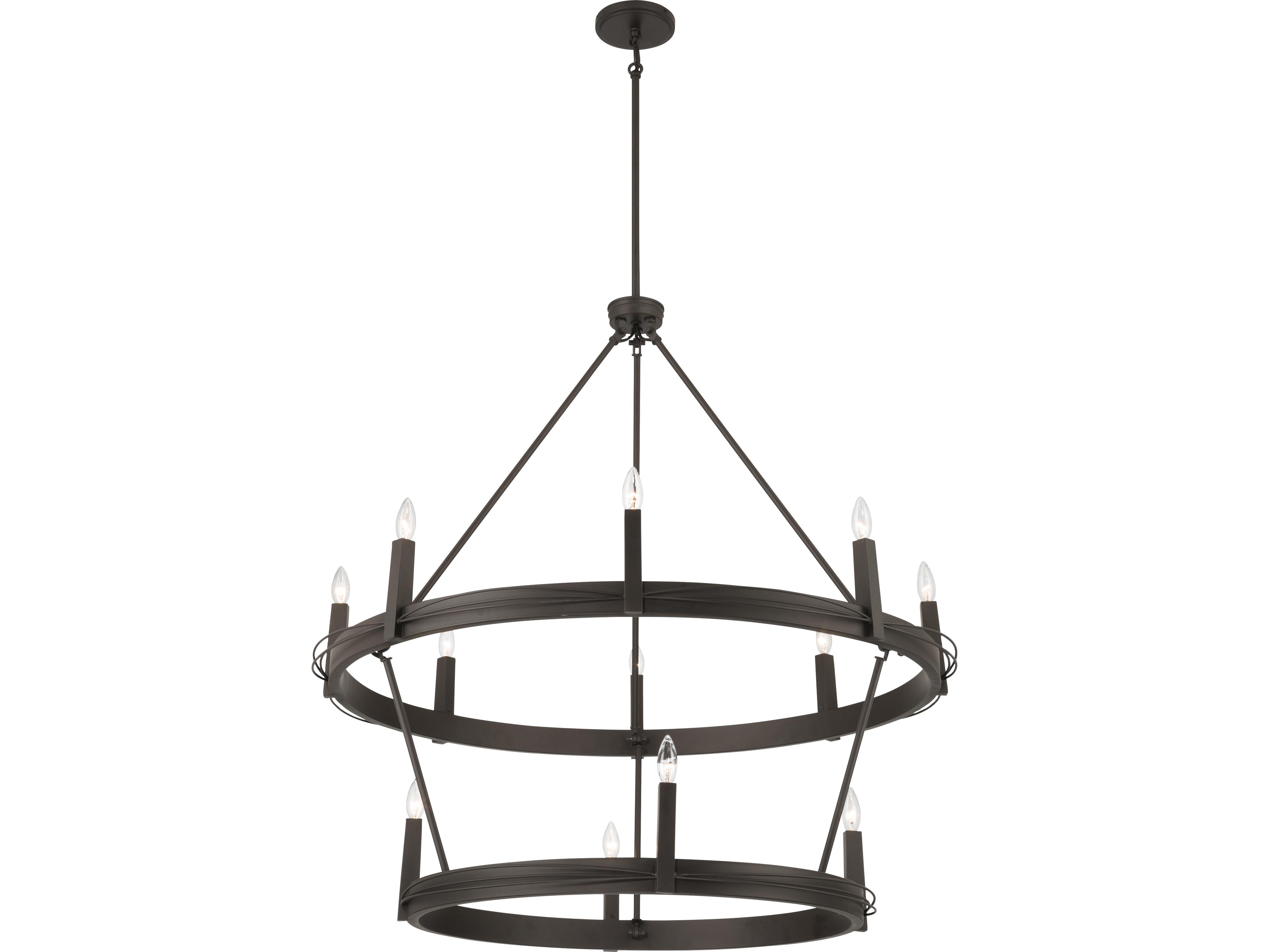 Dalvor 12-Light Dark Bronze Chandelier