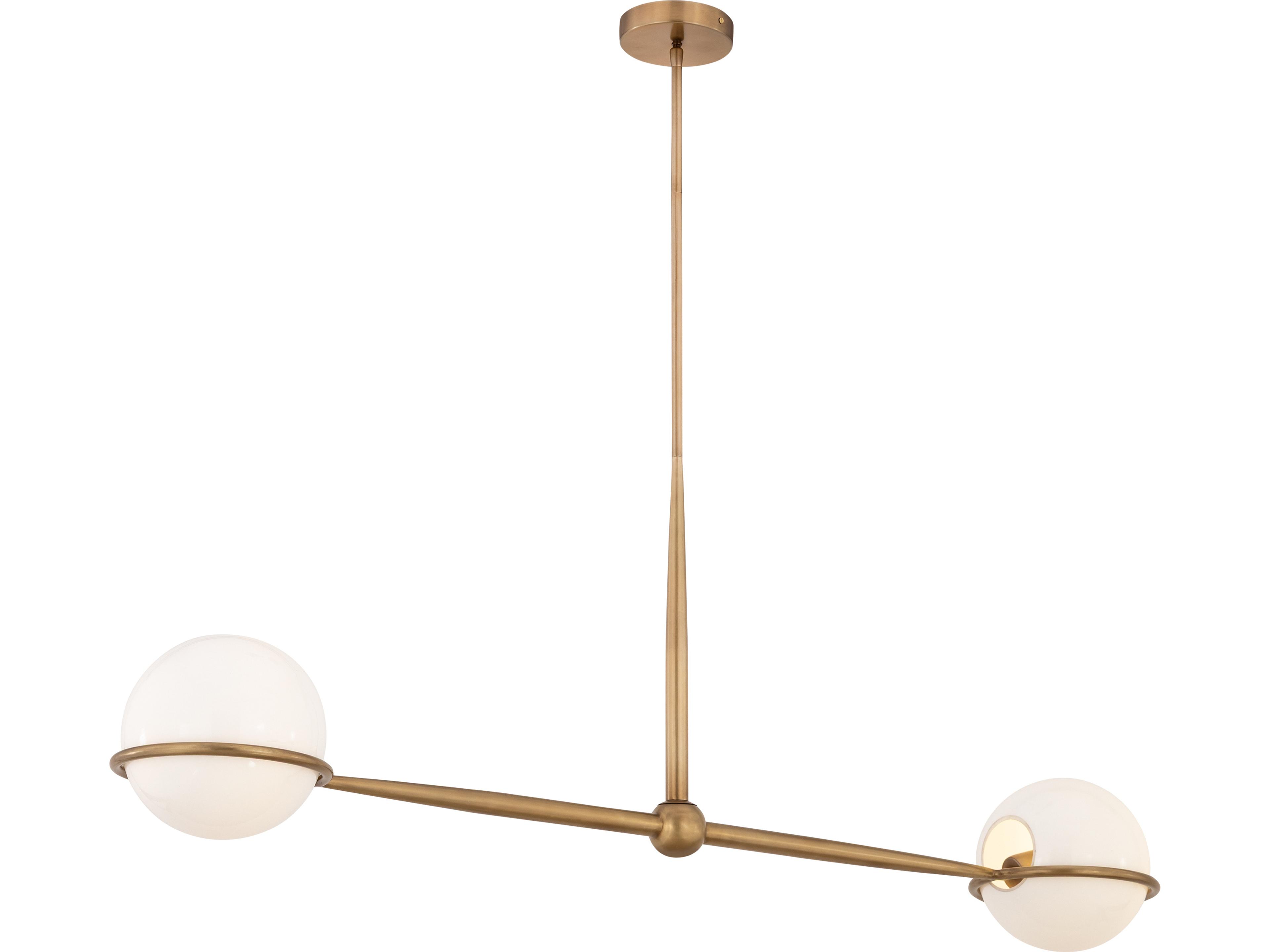 Orstyn 2-Light Legacy Brass Globe Island Pendant