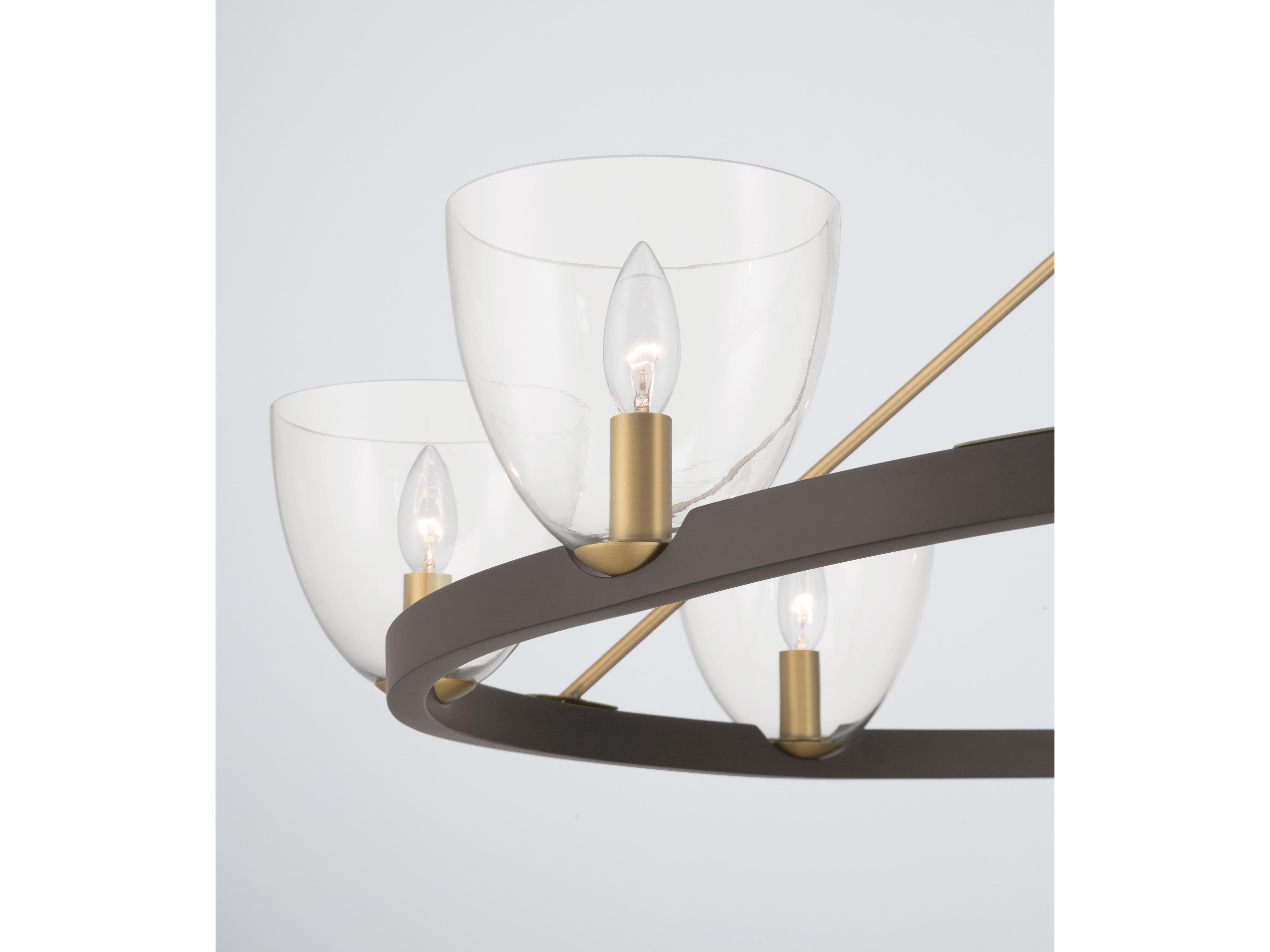 Minka Lavery Noellea 8-Light Dark Bronze Bowl Chandelier