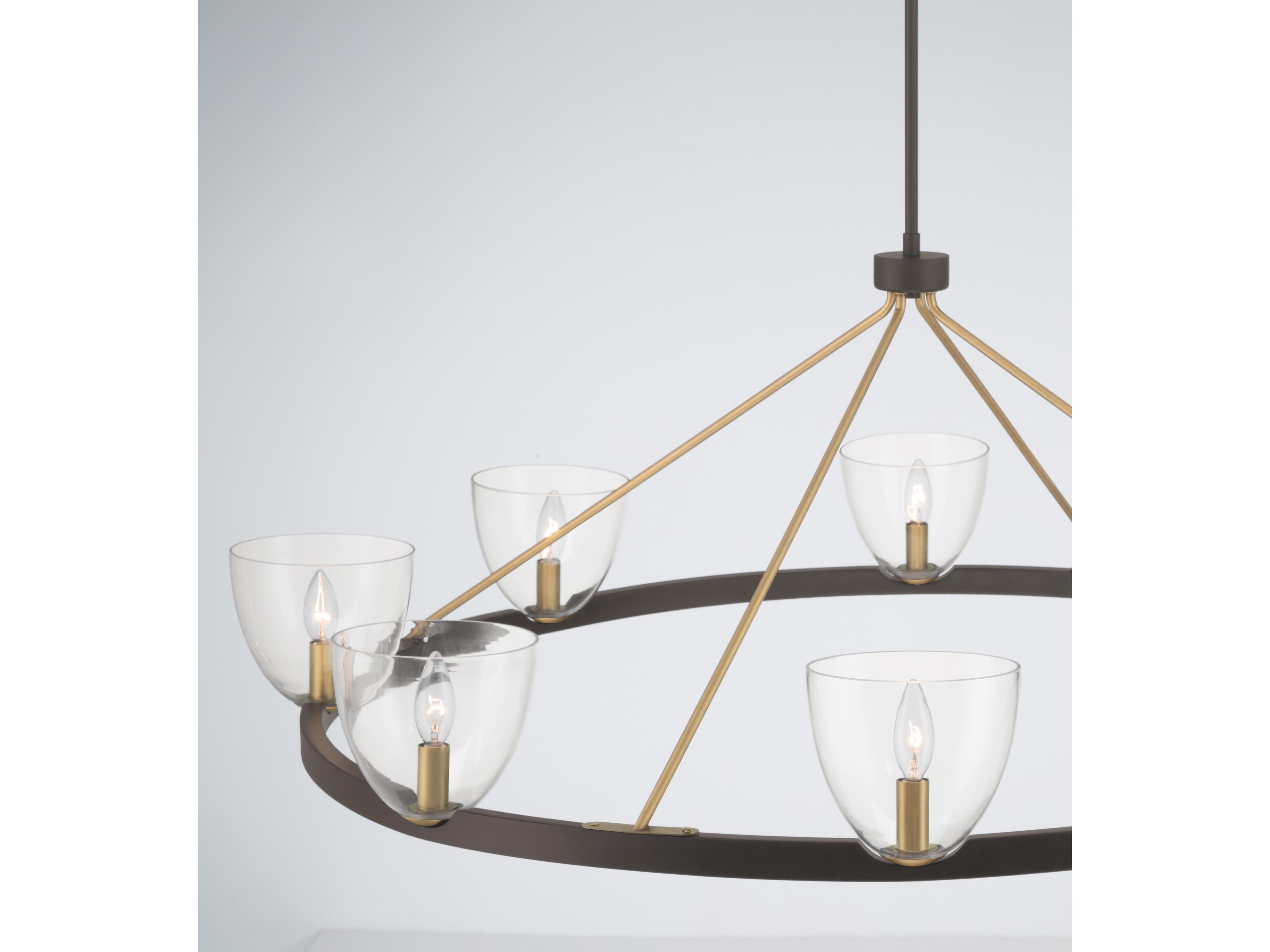 Minka Lavery Noellea 8-Light Dark Bronze Bowl Chandelier