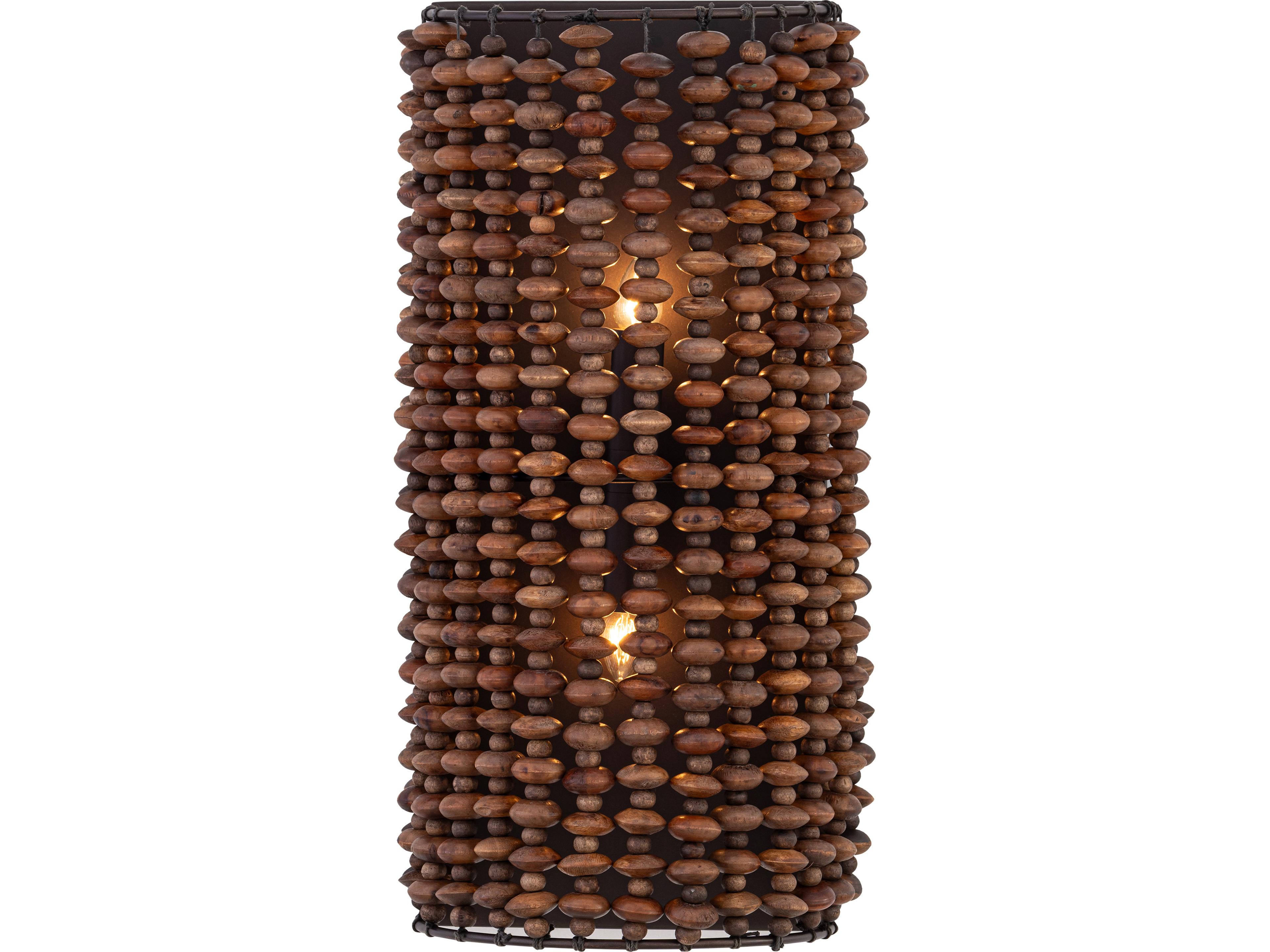 Beaudelle 2-Light Dark Bronze Wall Sconce