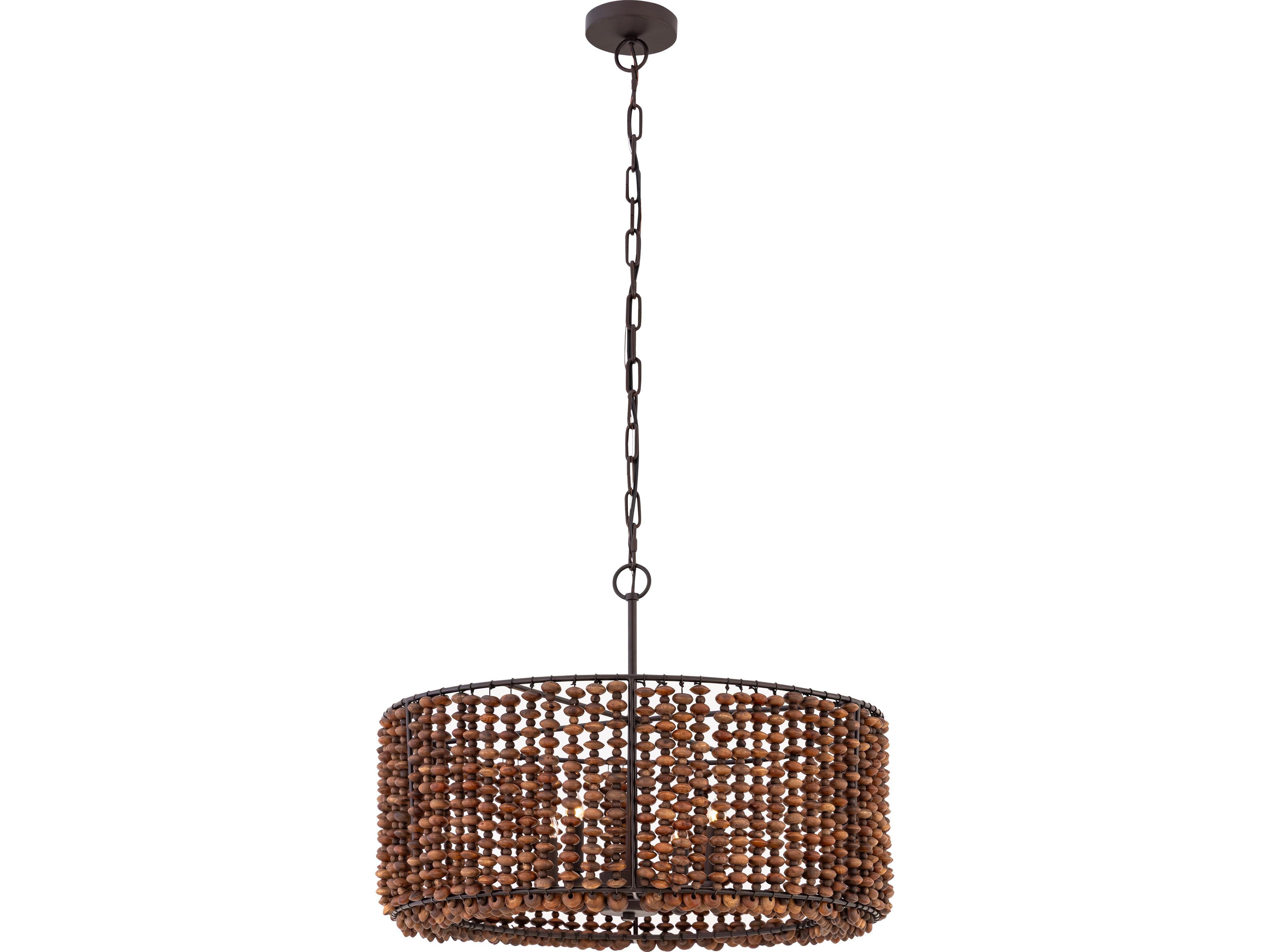 Minka Lavery Beaudelle 4-Light Dark Bronze Drum Pendant