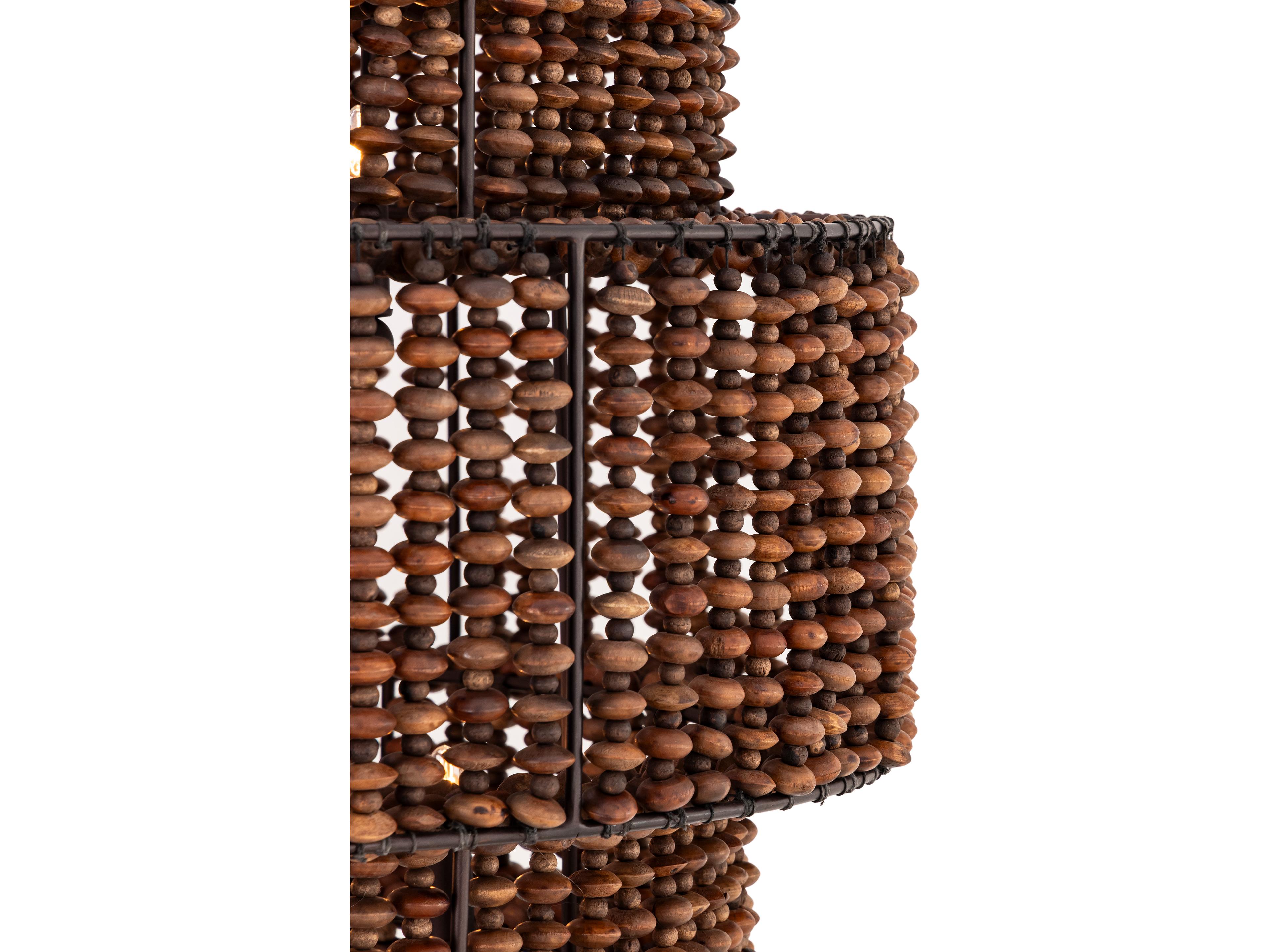 Minka Lavery Beaudelle 9-Light Dark Bronze Drum Tiered Pendant