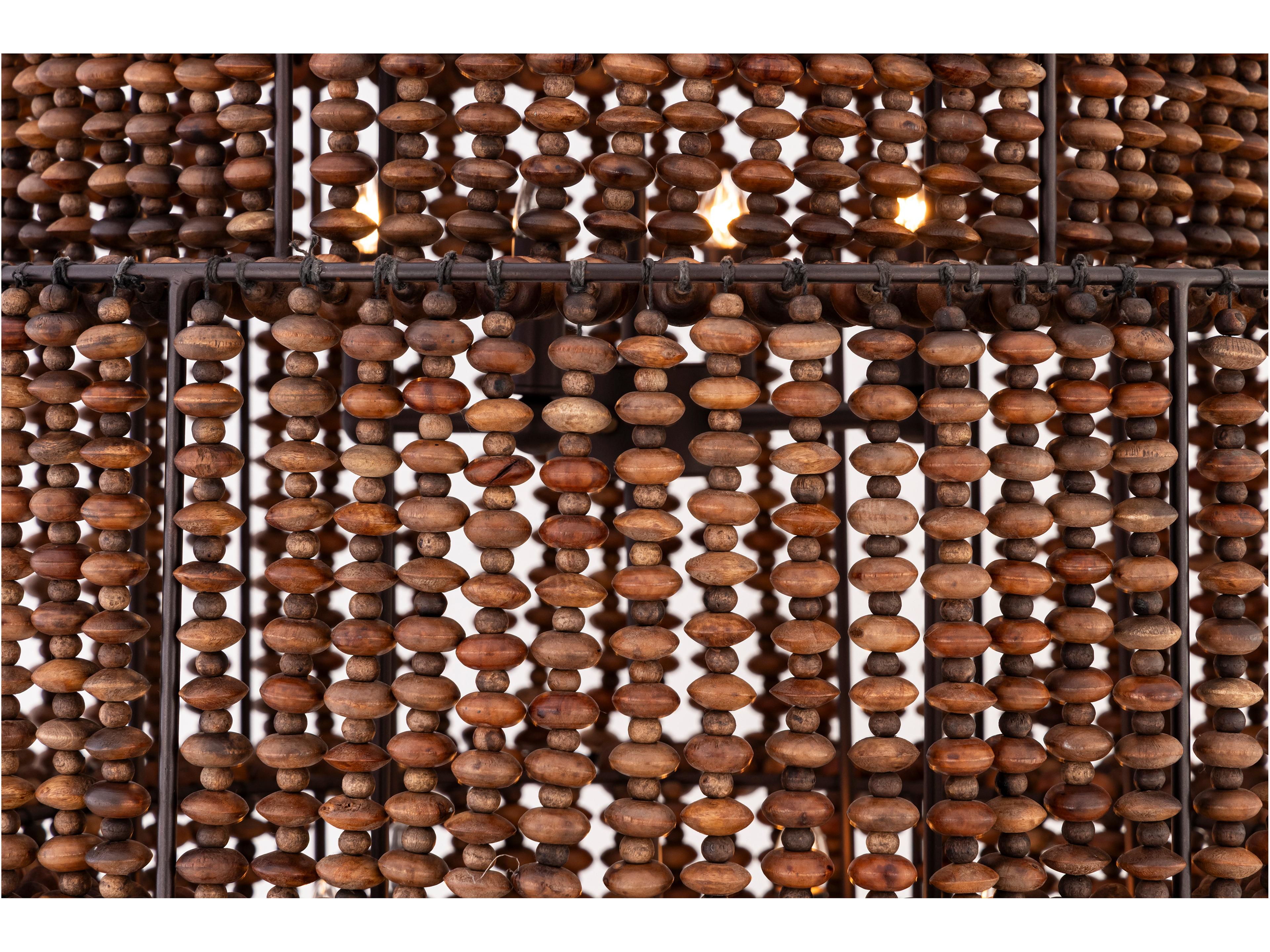 Minka Lavery Beaudelle 9-Light Dark Bronze Drum Tiered Pendant