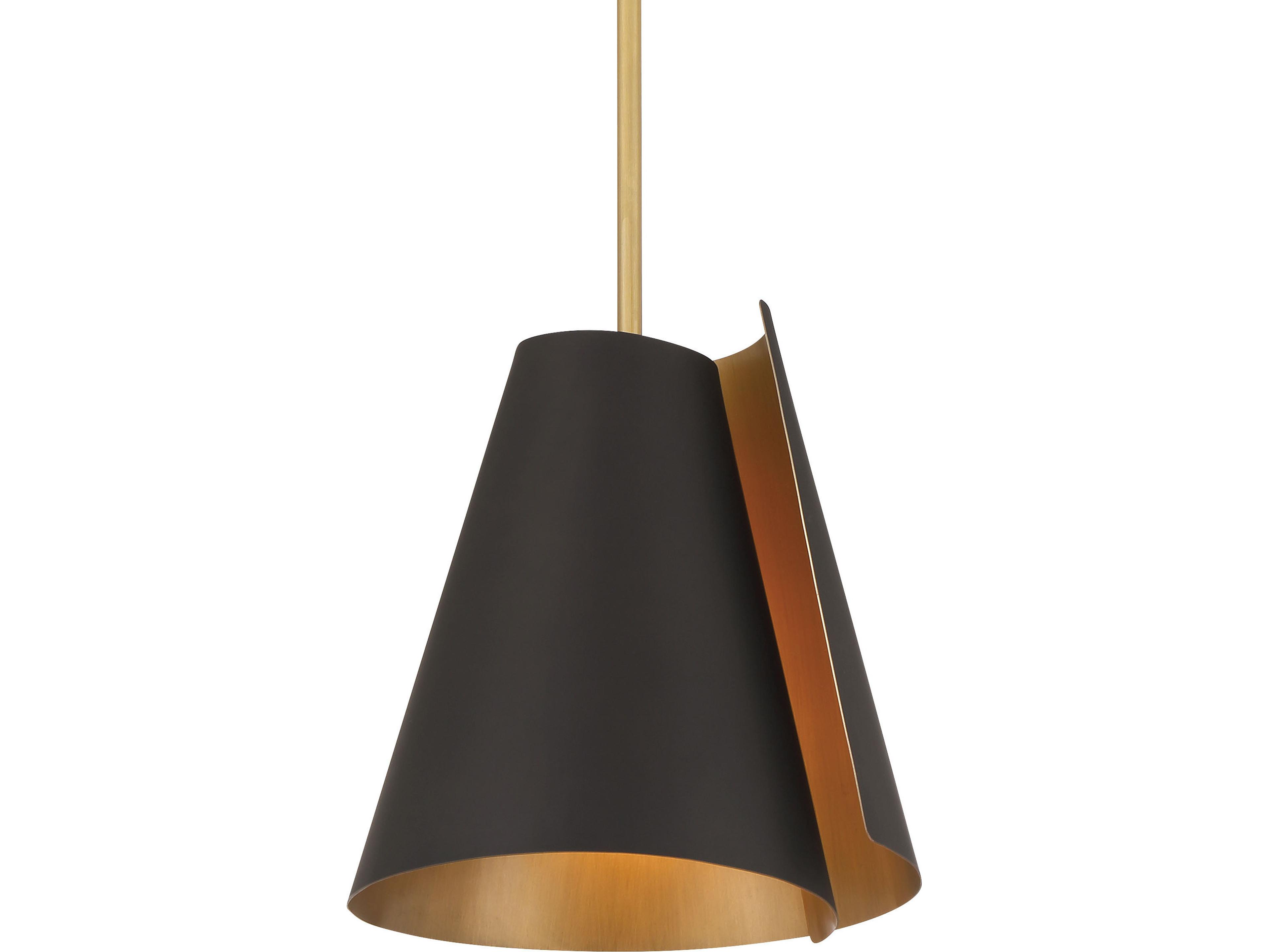 Hillcrest 1-Light Legacy Brass Dark Bronze Mini Pendant