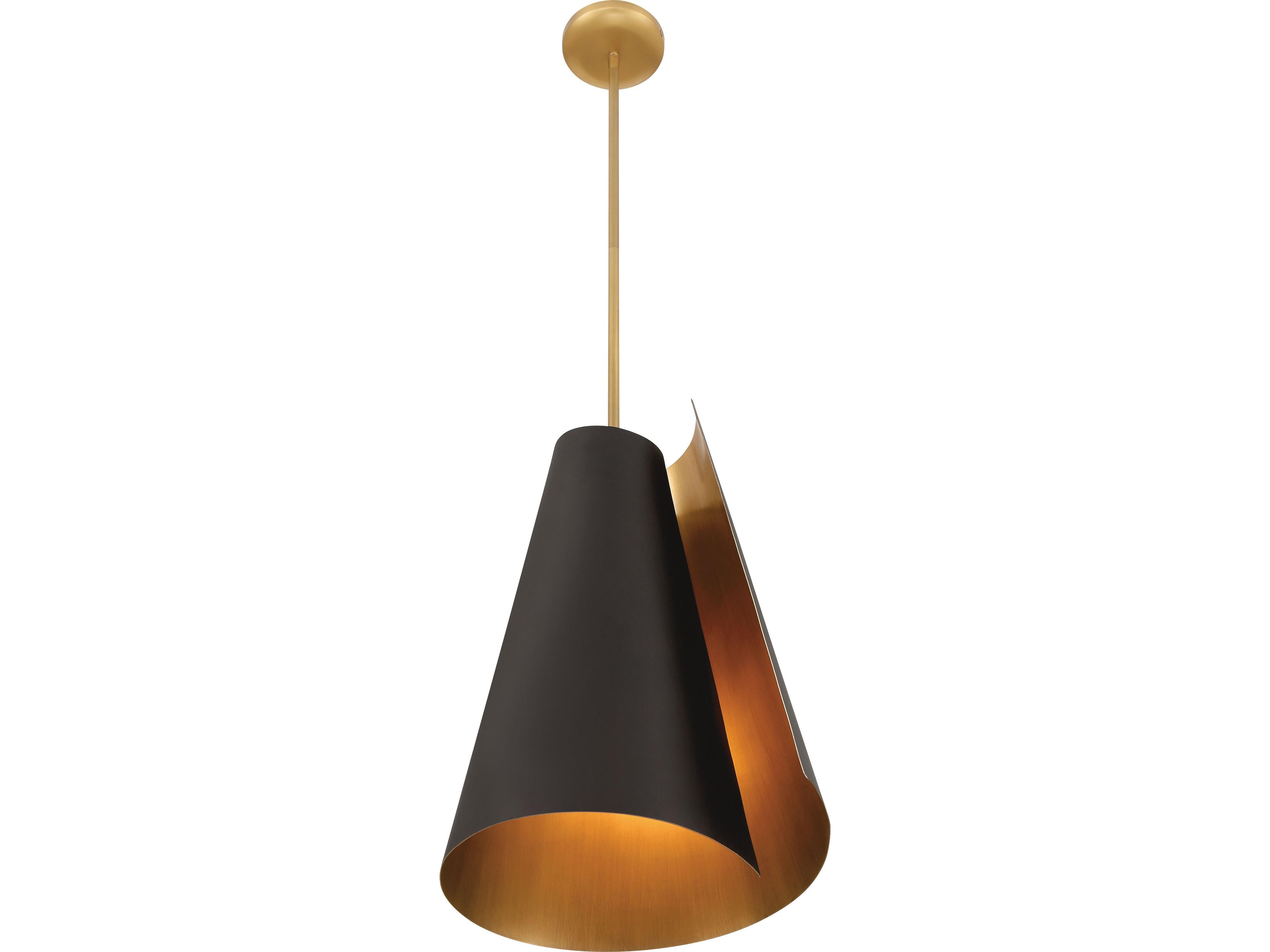 Minka Lavery Hillcrest 1-Light Legacy Brass Dark Bronze Pendant