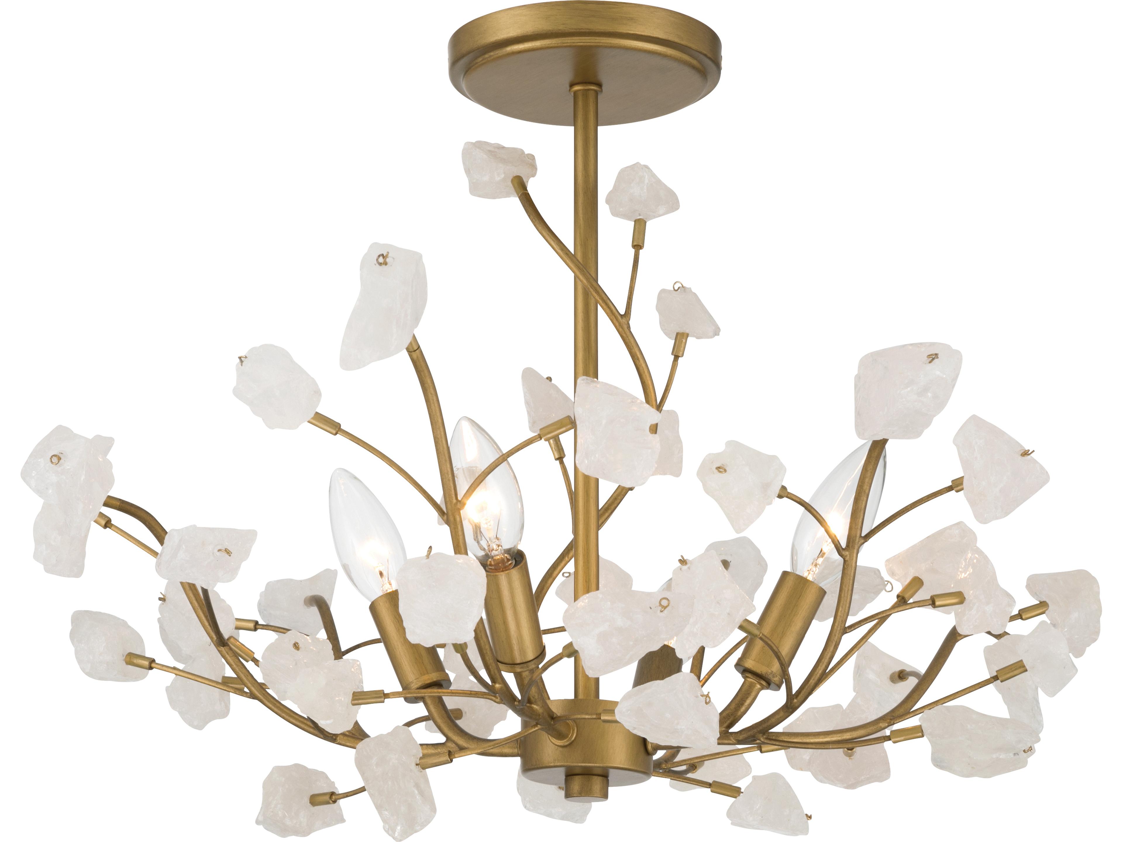 Ramus 4-Light Painted Legacy Brass Semi Flush Mount